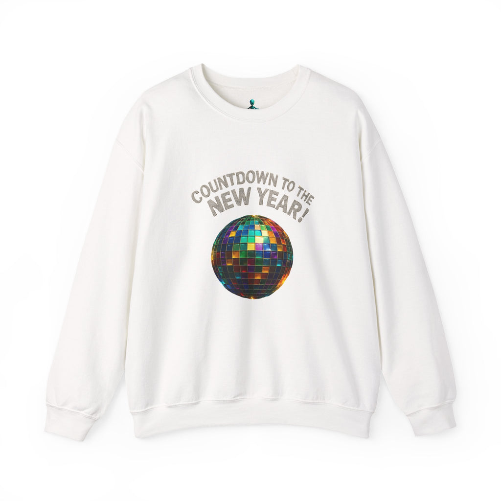 New Year Countdown Sweatshirt — Disco Ball Graphic Crewneck