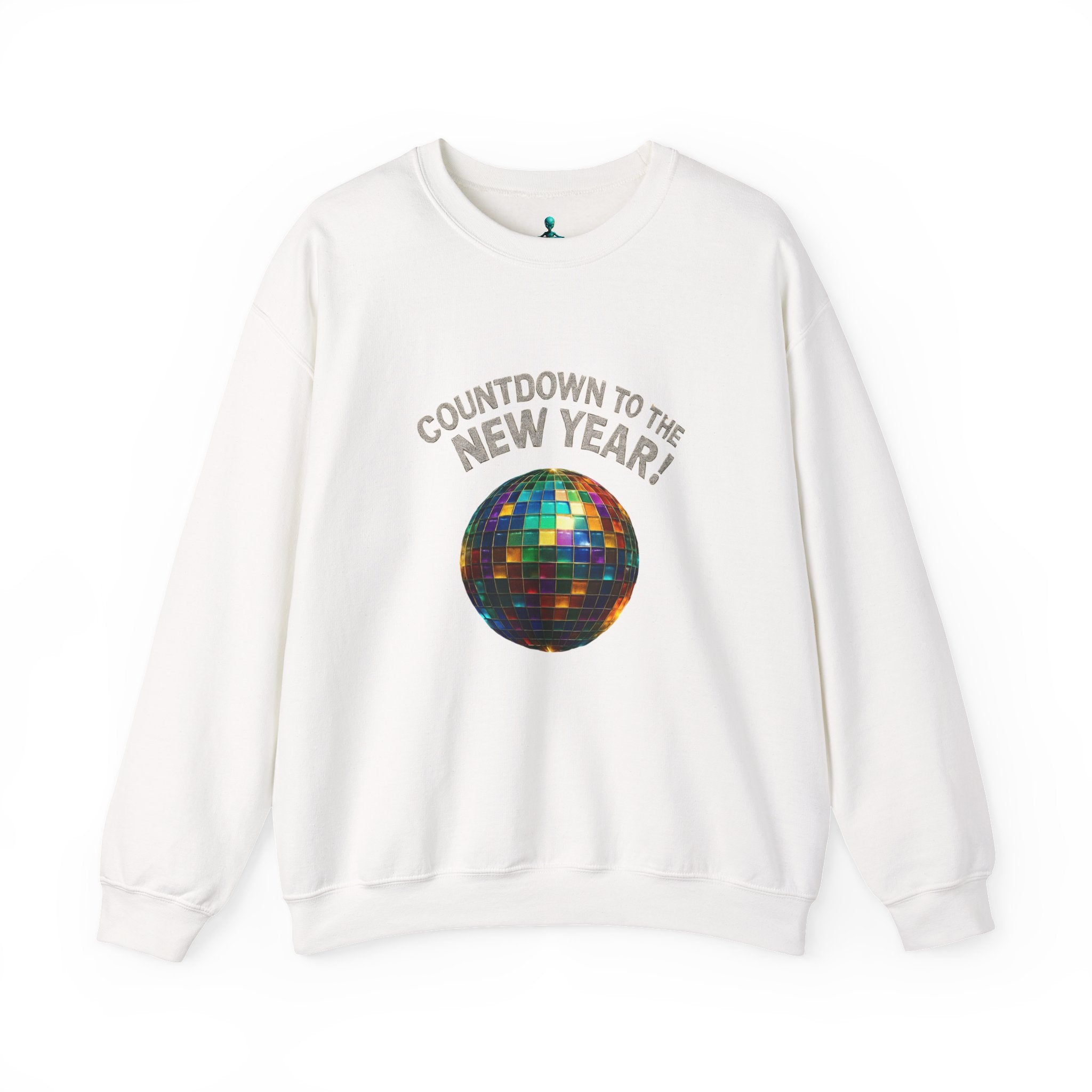 New Year Countdown Sweatshirt — Disco Ball Graphic Crewneck