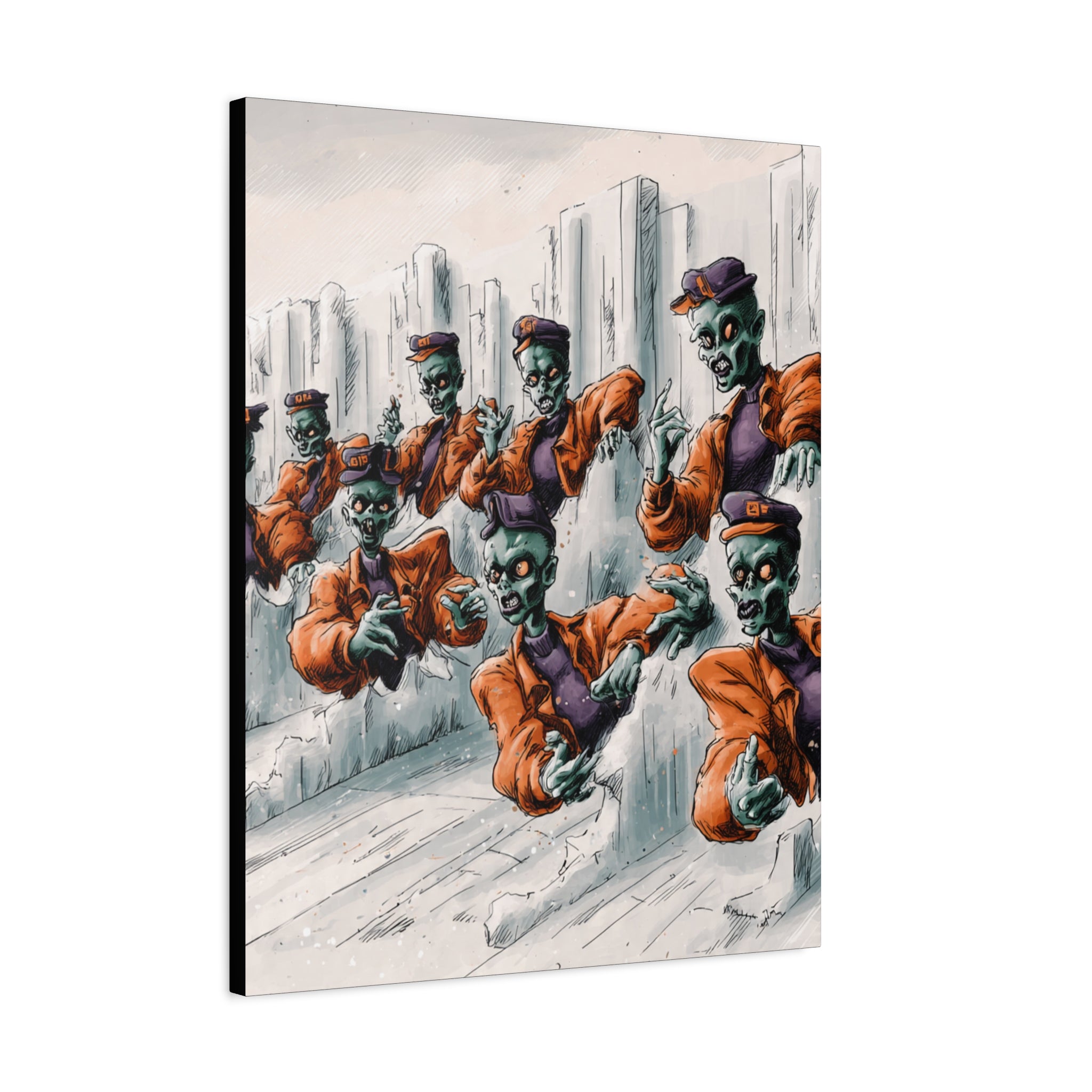 Zombie Chorus Matte Canvas Wall Art
