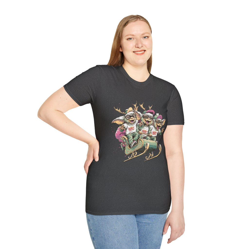 Christmas Gremlin Trio Sleigh T-Shirt