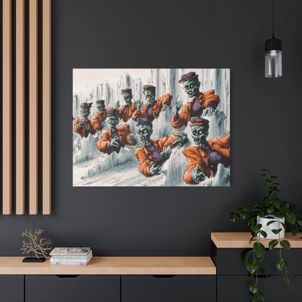 Zombie Chorus Matte Canvas Wall Art