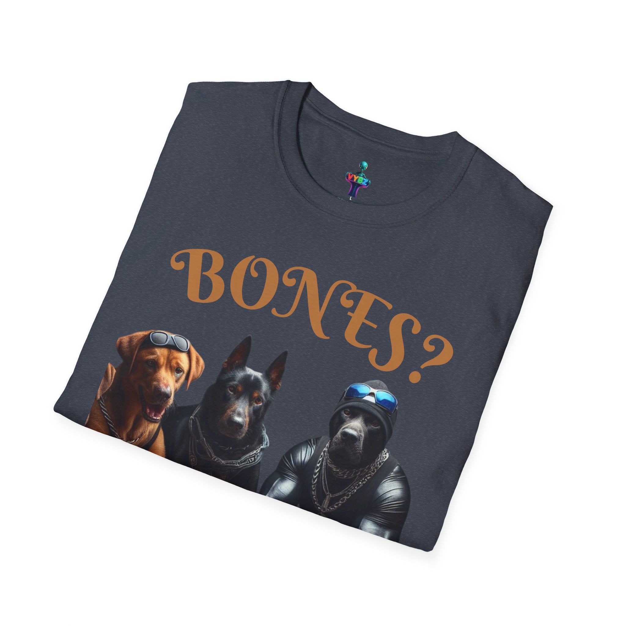 Softstyle T-Shirt with VYBZ Dogs Playing Dominos Urban Slang Design