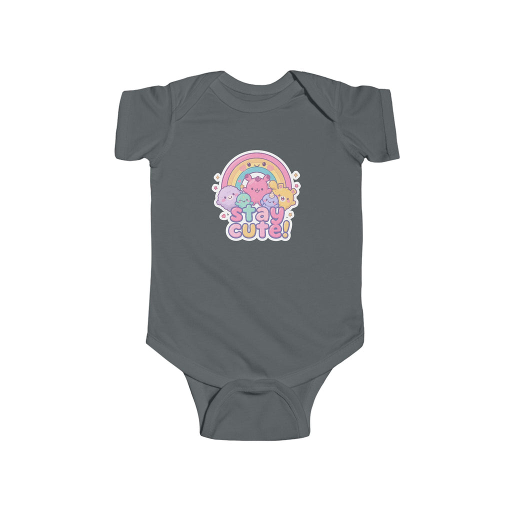 Infant Bodysuit — 'Stay Cute' Rainbow Kawaii Baby Onesie