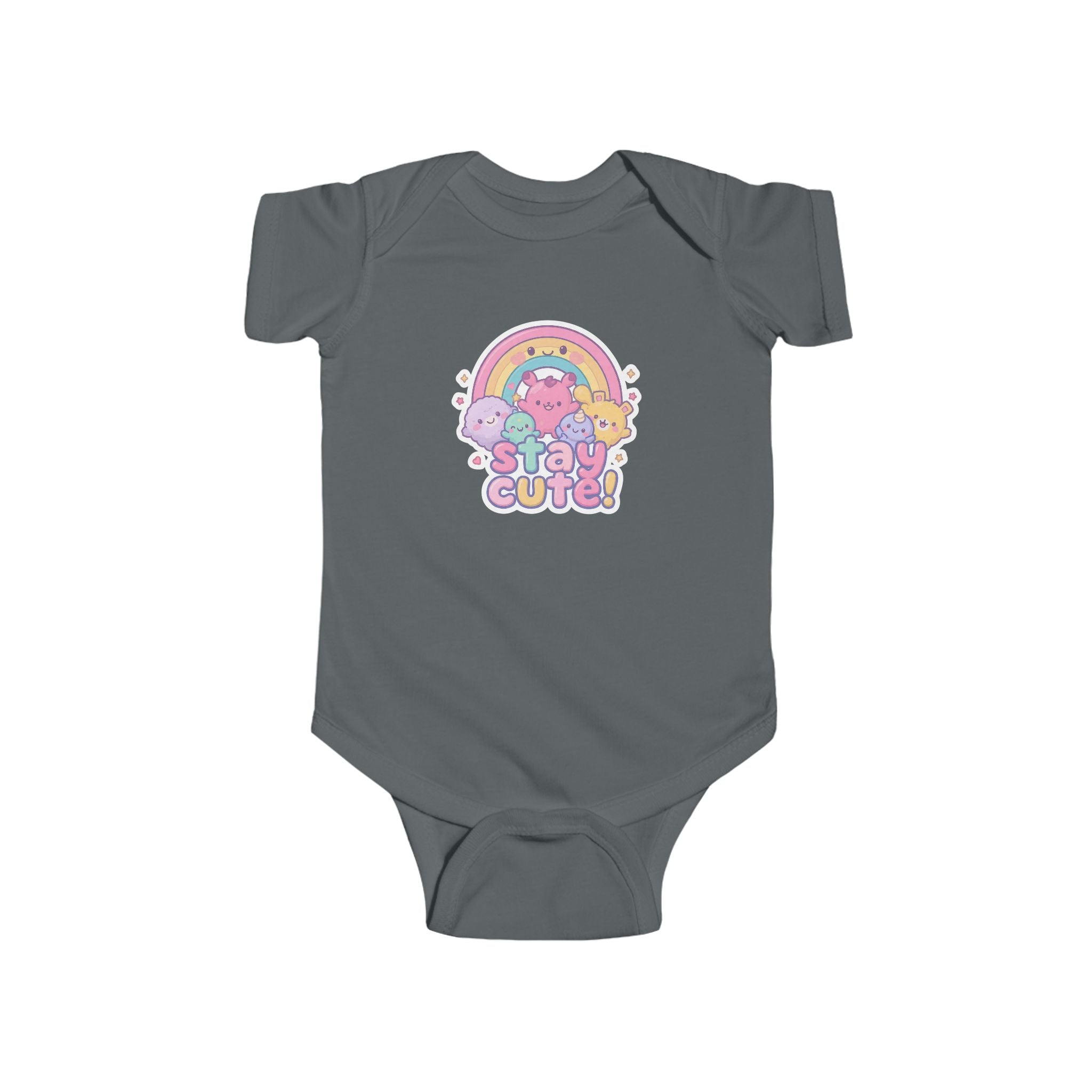 Infant Bodysuit — 'Stay Cute' Rainbow Kawaii Baby Onesie
