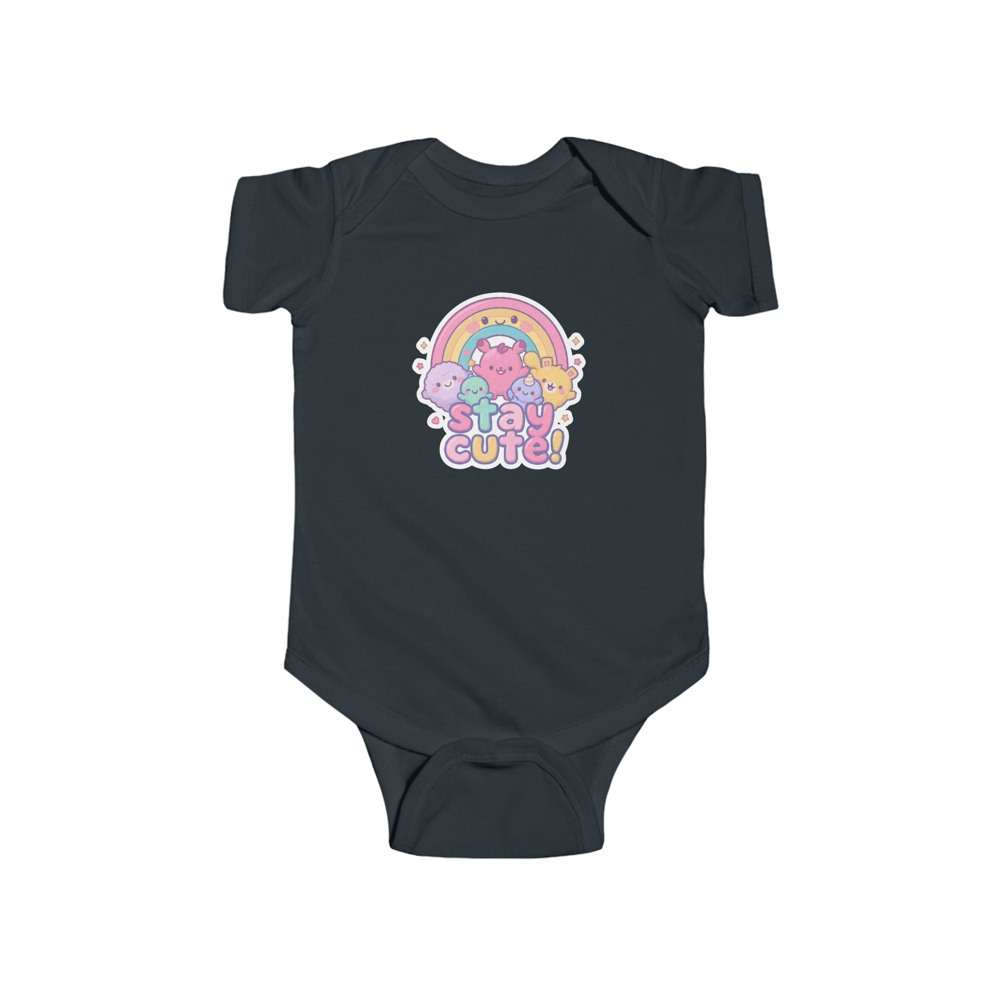 Infant Bodysuit — 'Stay Cute' Rainbow Kawaii Baby Onesie