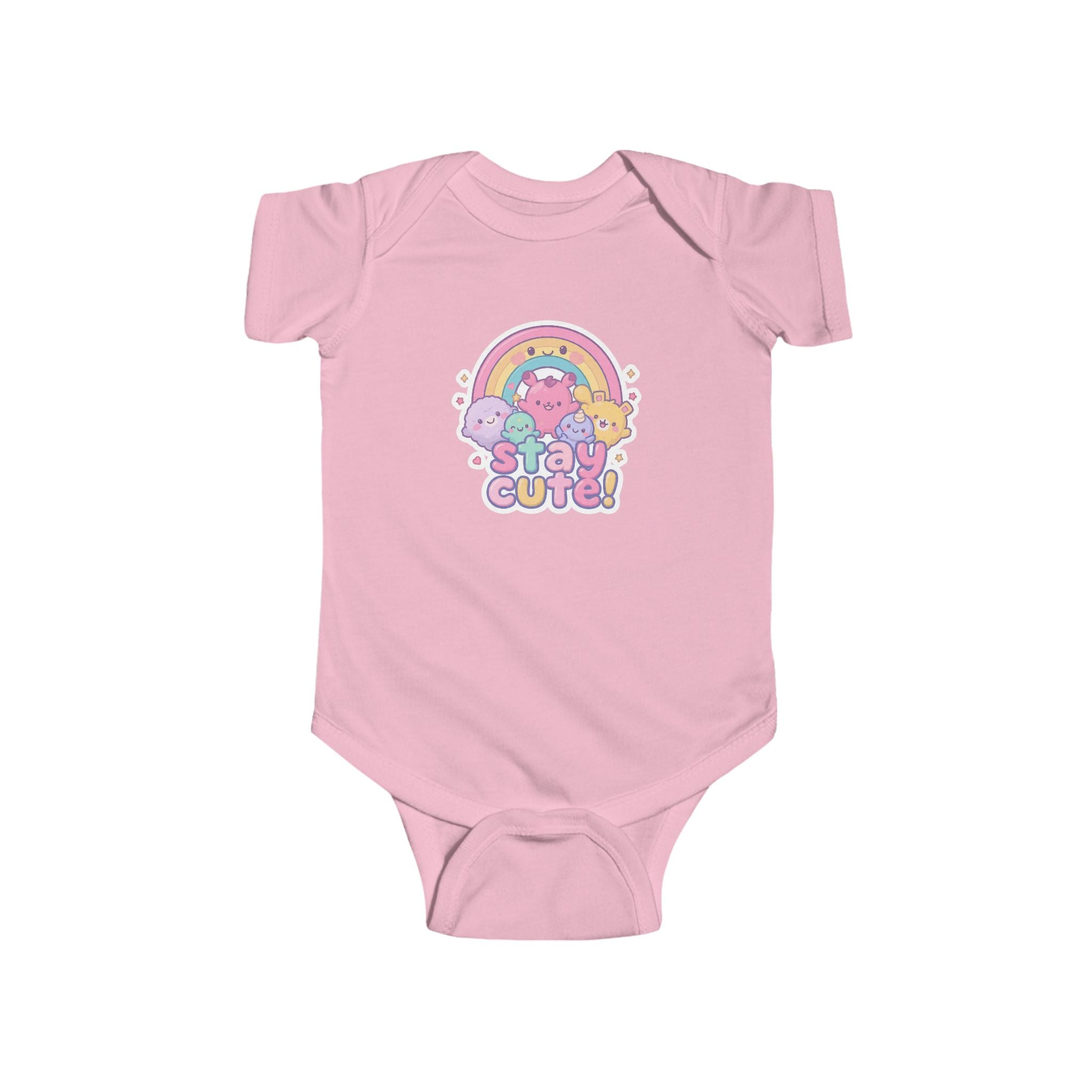 Infant Bodysuit — 'Stay Cute' Rainbow Kawaii Baby Onesie