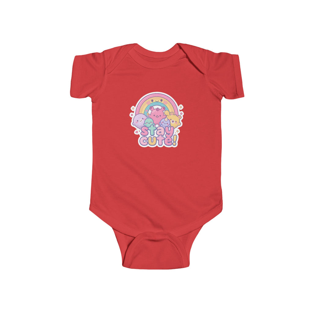 Infant Bodysuit — 'Stay Cute' Rainbow Kawaii Baby Onesie