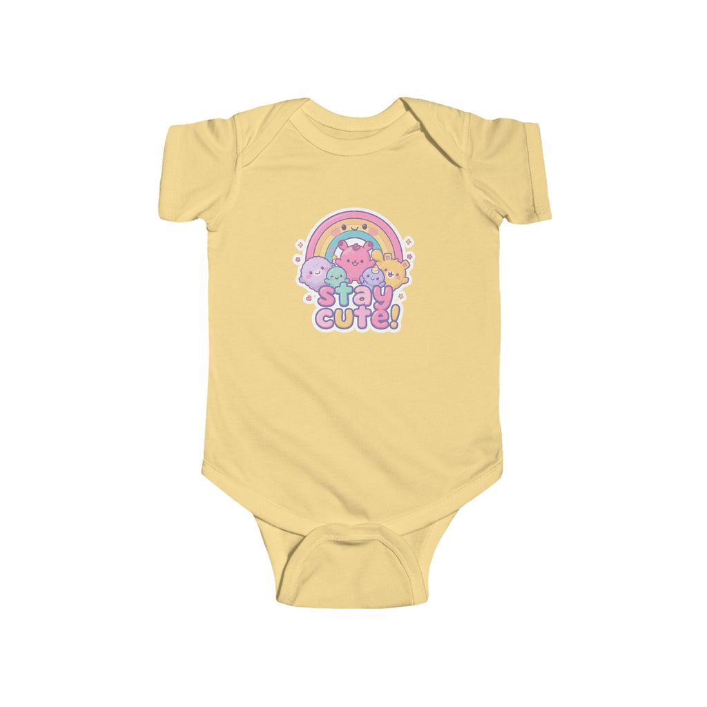 Infant Bodysuit — 'Stay Cute' Rainbow Kawaii Baby Onesie
