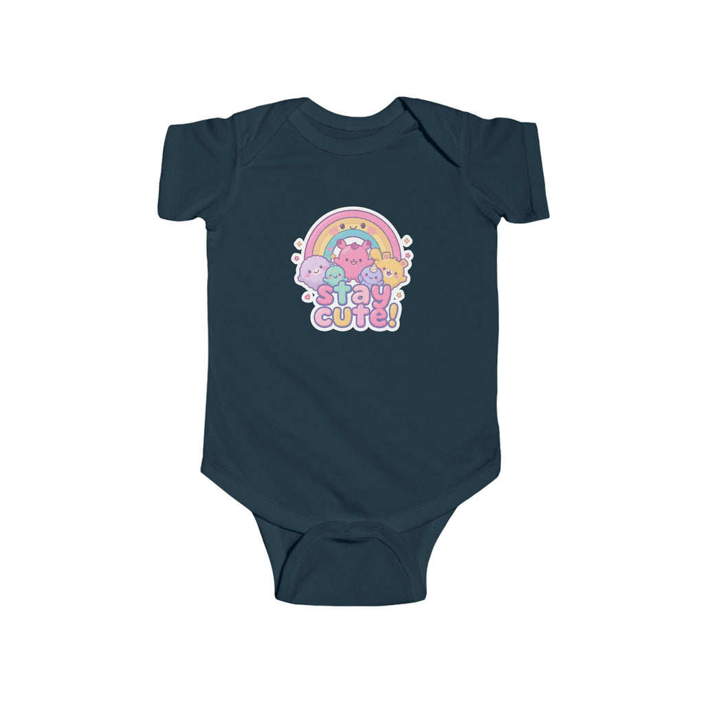 Infant Bodysuit — 'Stay Cute' Rainbow Kawaii Baby Onesie
