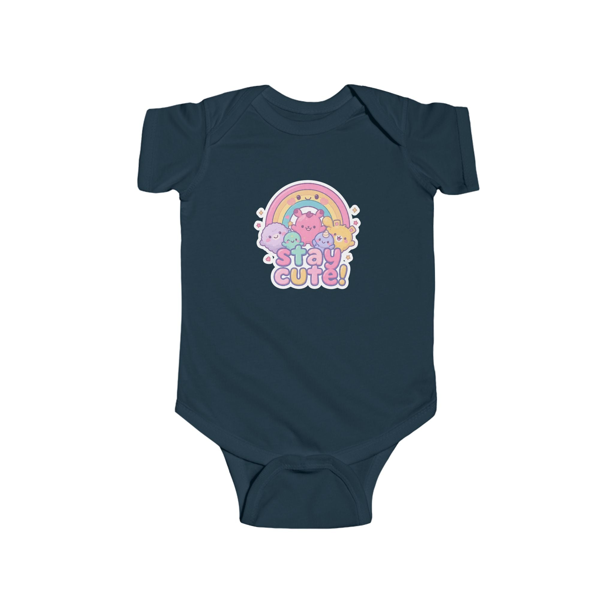 Infant Bodysuit — 'Stay Cute' Rainbow Kawaii Baby Onesie