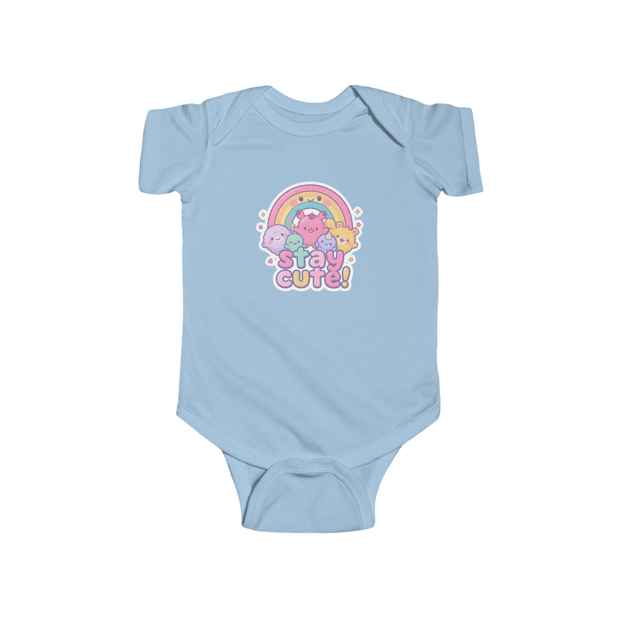 Infant Bodysuit — 'Stay Cute' Rainbow Kawaii Baby Onesie