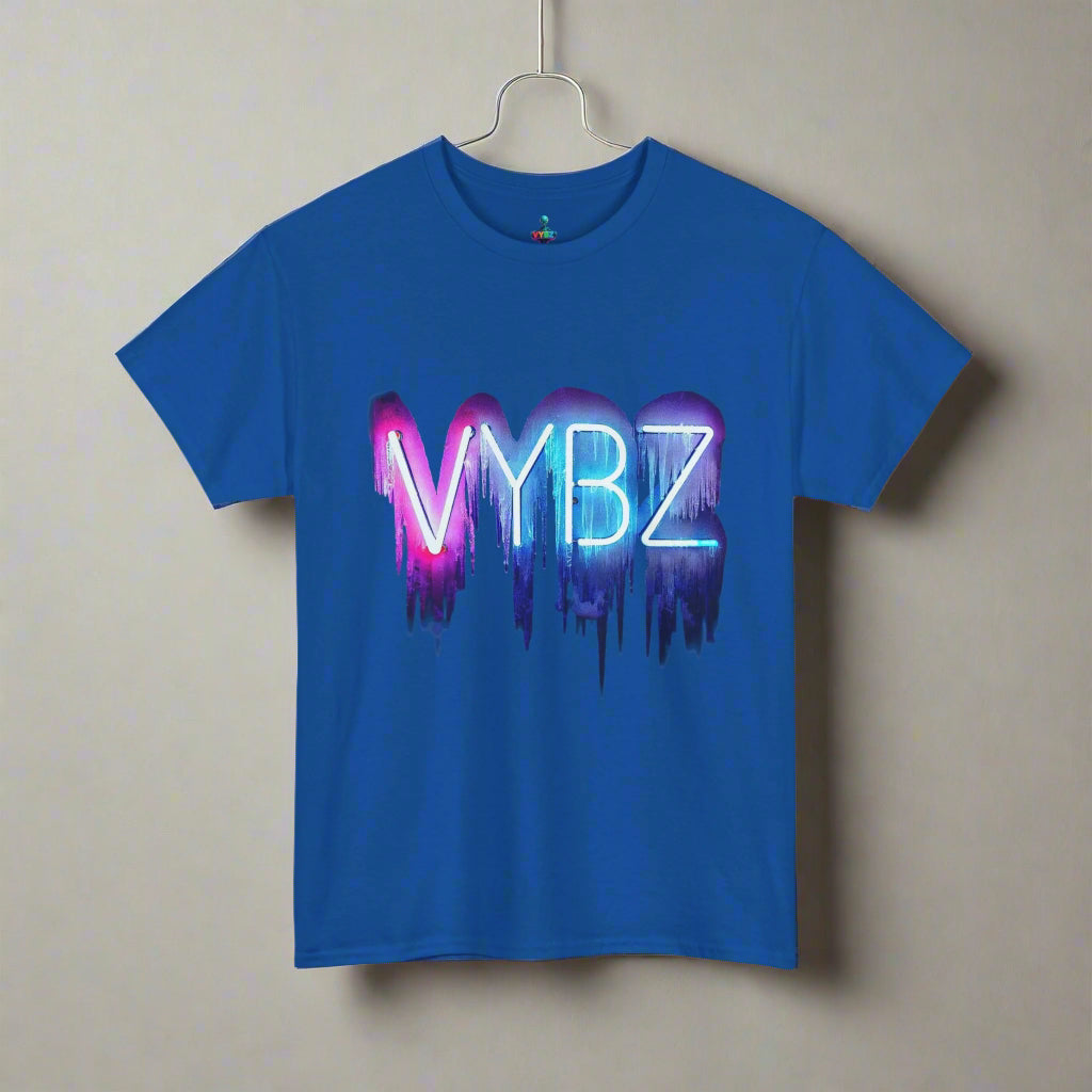 VYBZ Neon Drip Unisex Heavy Cotton Tee, Graphic Tee, Streetwear, Music Festival Shirt, Casual Wear, Gift for Friends