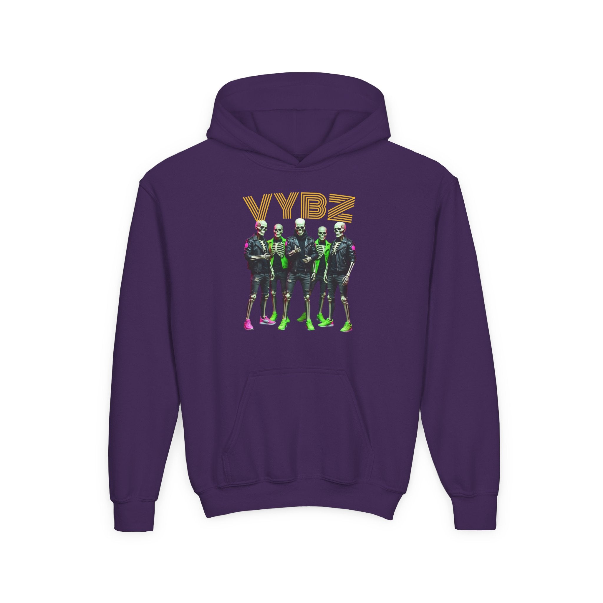 VYBZ Youth Hoodie - Stylish Heavy Blend Sweatshirt for Teens, Graphic Hooded Sweatshirt, Casual Streetwear, Birthday Gift