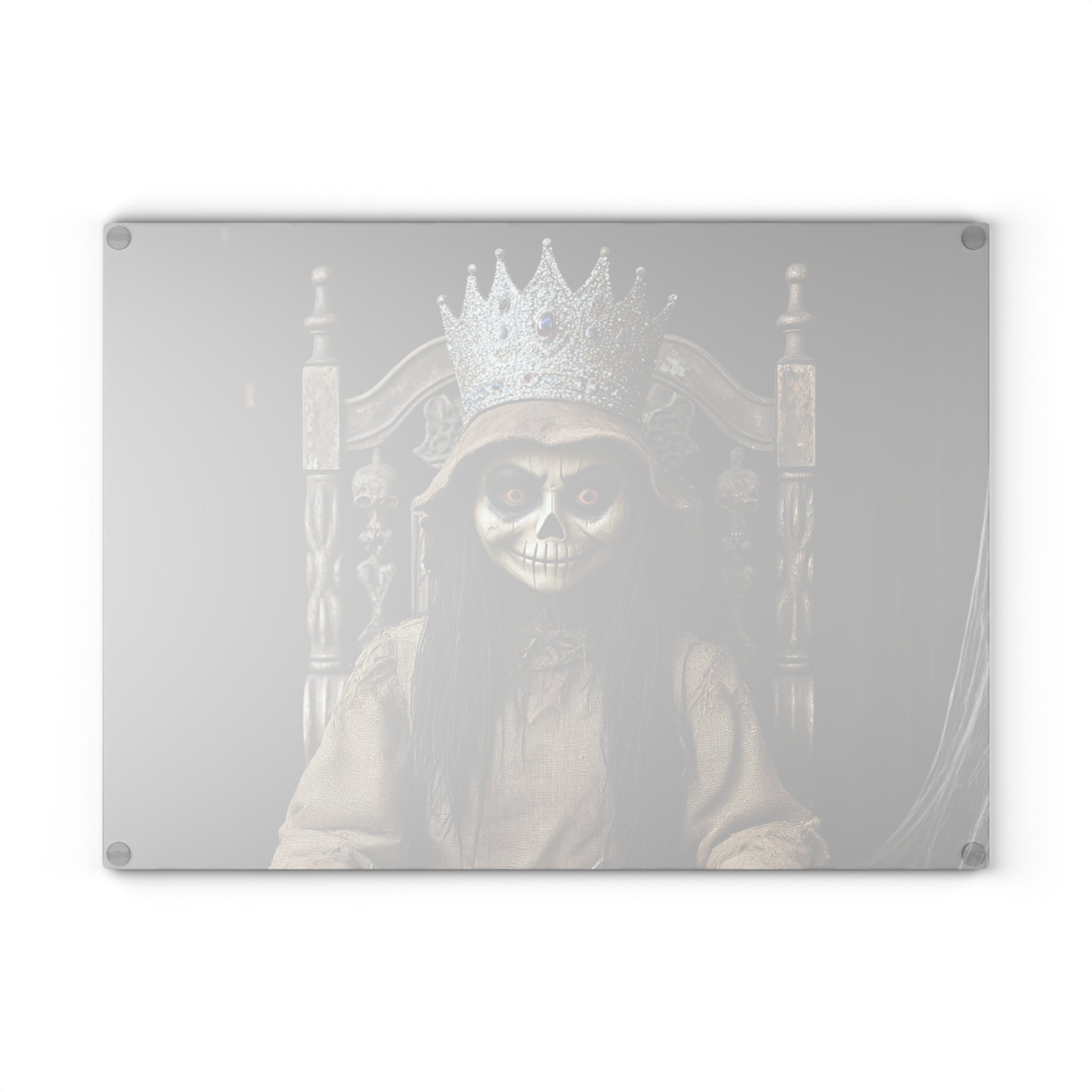 Spooky Skeleton Queen Glass Cutting Board, Halloween Decor, Unique Kitchen Gift, Gothic Culinary Art, Cooking Gift for Her, Party [...]