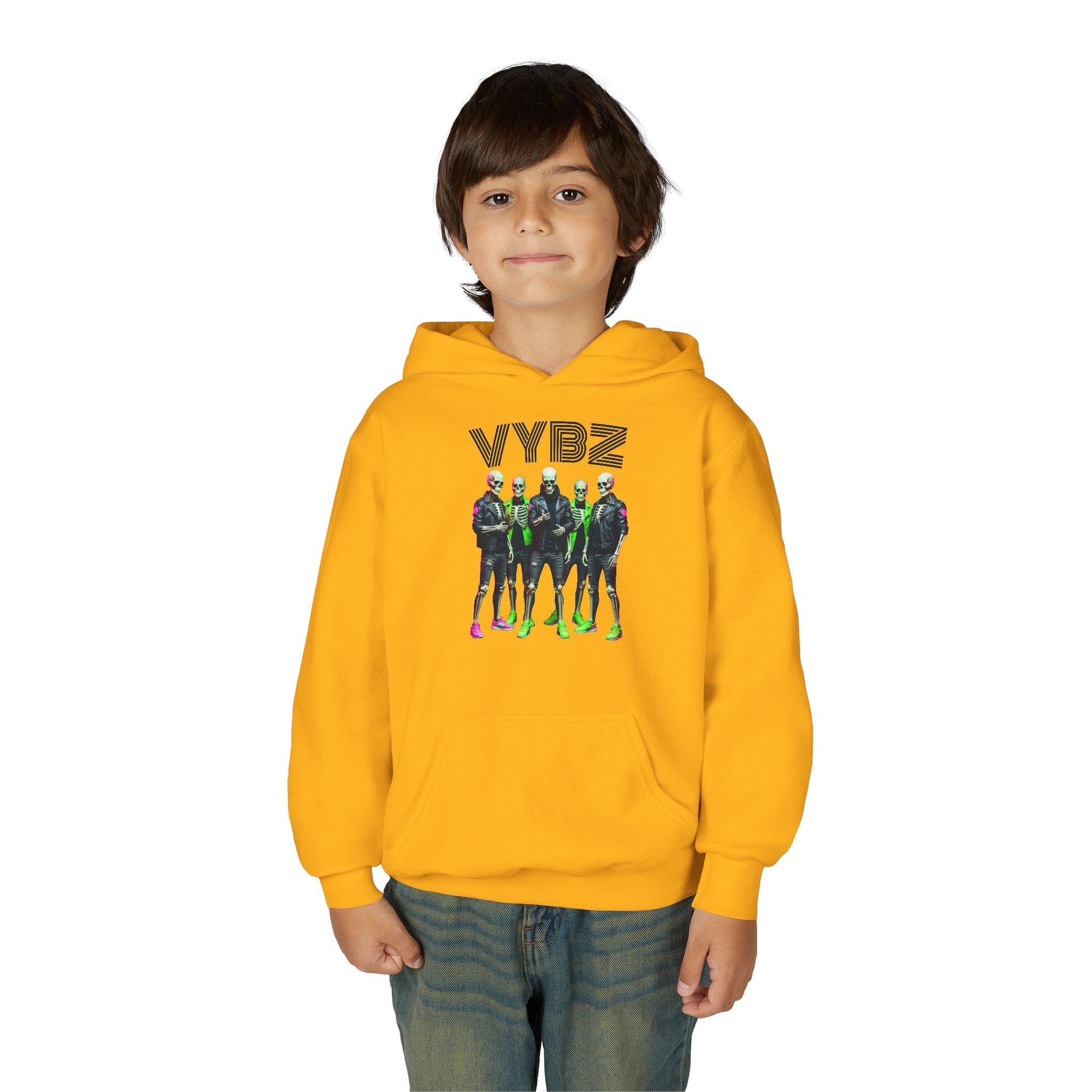VYBZ Youth Hoodie - Stylish Heavy Blend Sweatshirt for Teens, Graphic Hooded Sweatshirt, Casual Streetwear, Birthday Gift