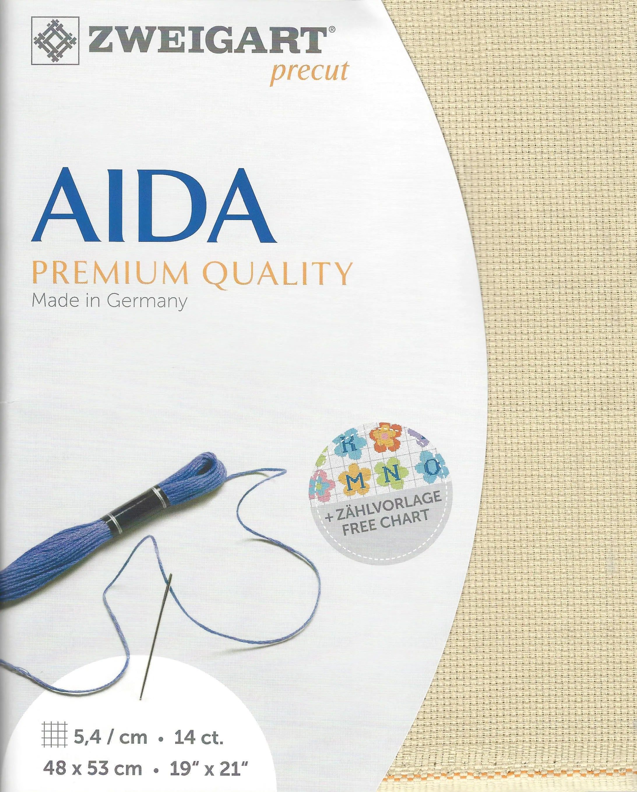 Precut Stern-Aida 14 count Dark Beige 3706/3740-0