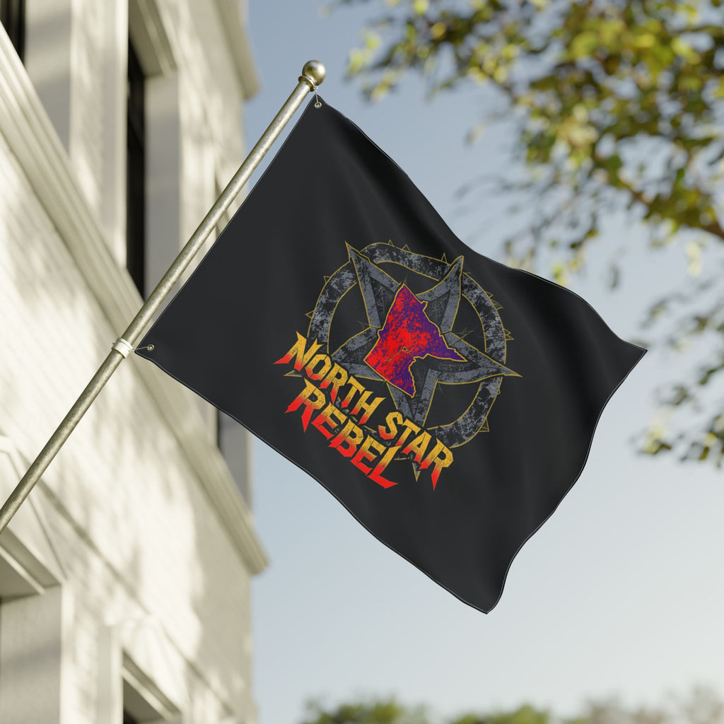 Double-Sided Flag — "North Star Rebel" / "We Hold The Line" Outdoor Garden Banner