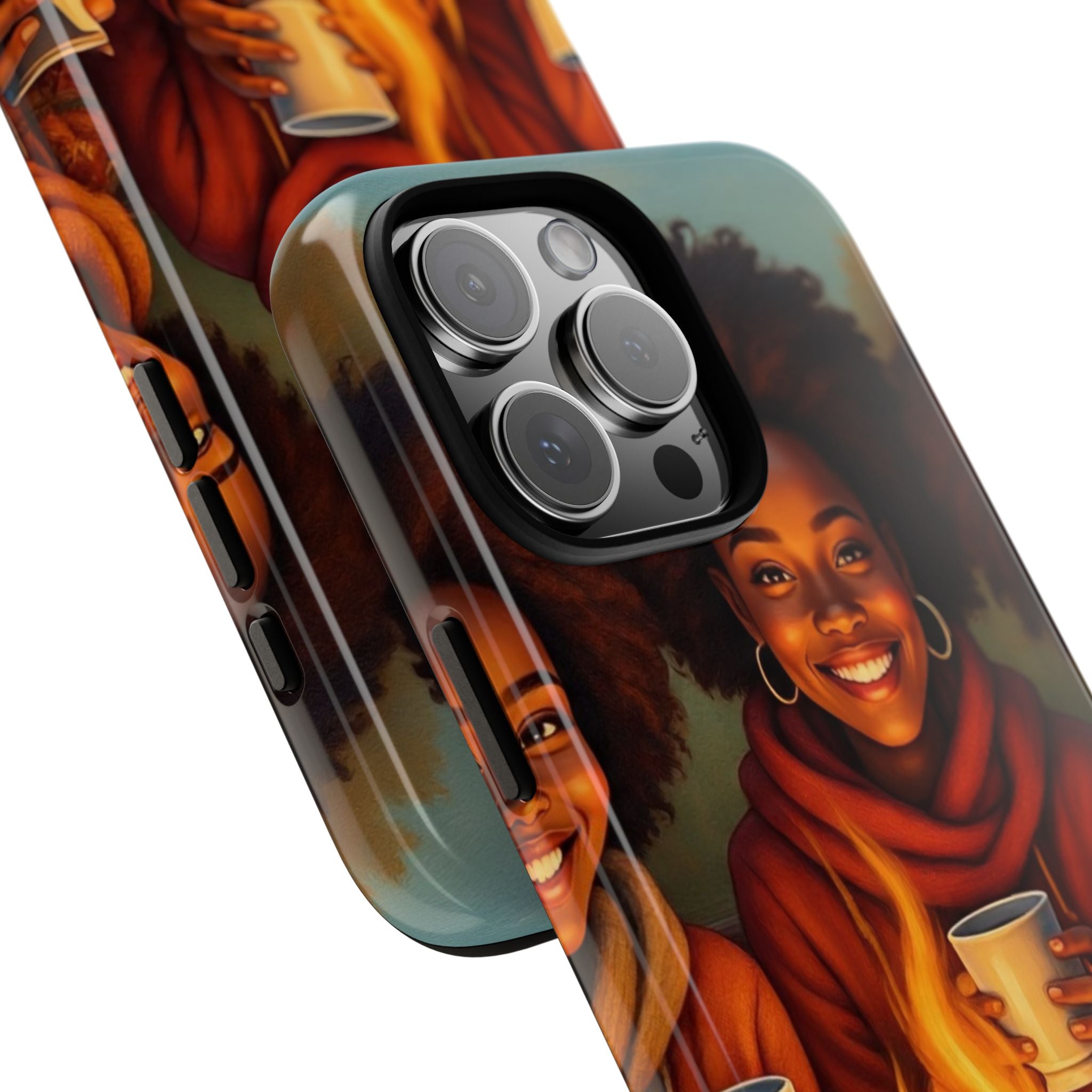 Cozy Phone Case for Campfire Lovers, Tough Cases with Inspirational Design, Perfect Gift for Friends, Birthday Present, Nature Vibe