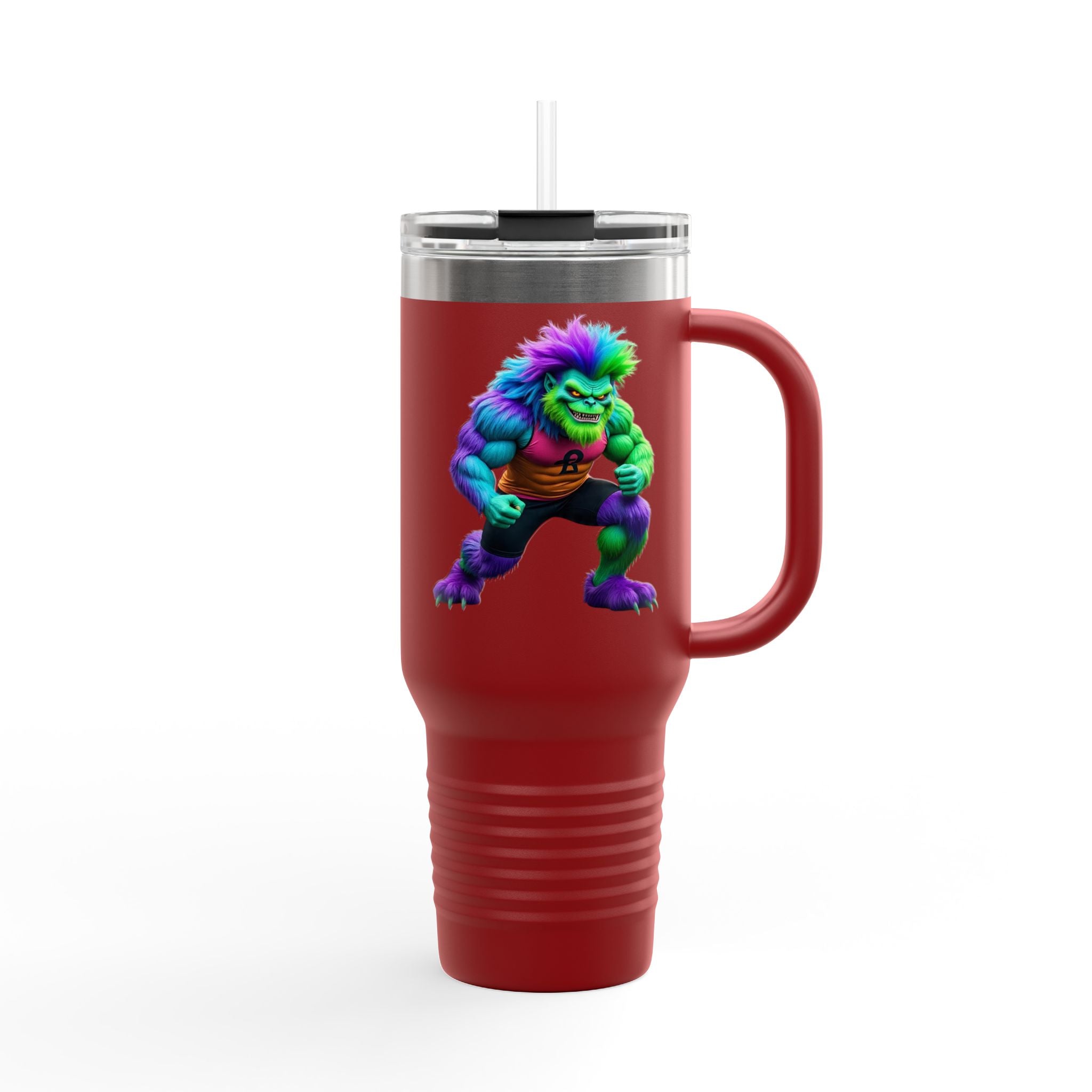 Colorful Insulated Travel Mug - 40oz, Rainbow Hulk Mug, Funny Coffee Cup, Outdoor Gear, Gift for Gamers