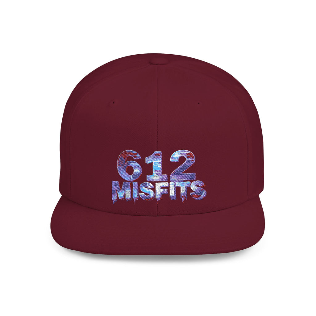 612 Misfits Flat Bill Snapback Hat – Retro Graphic Streetwear Cap