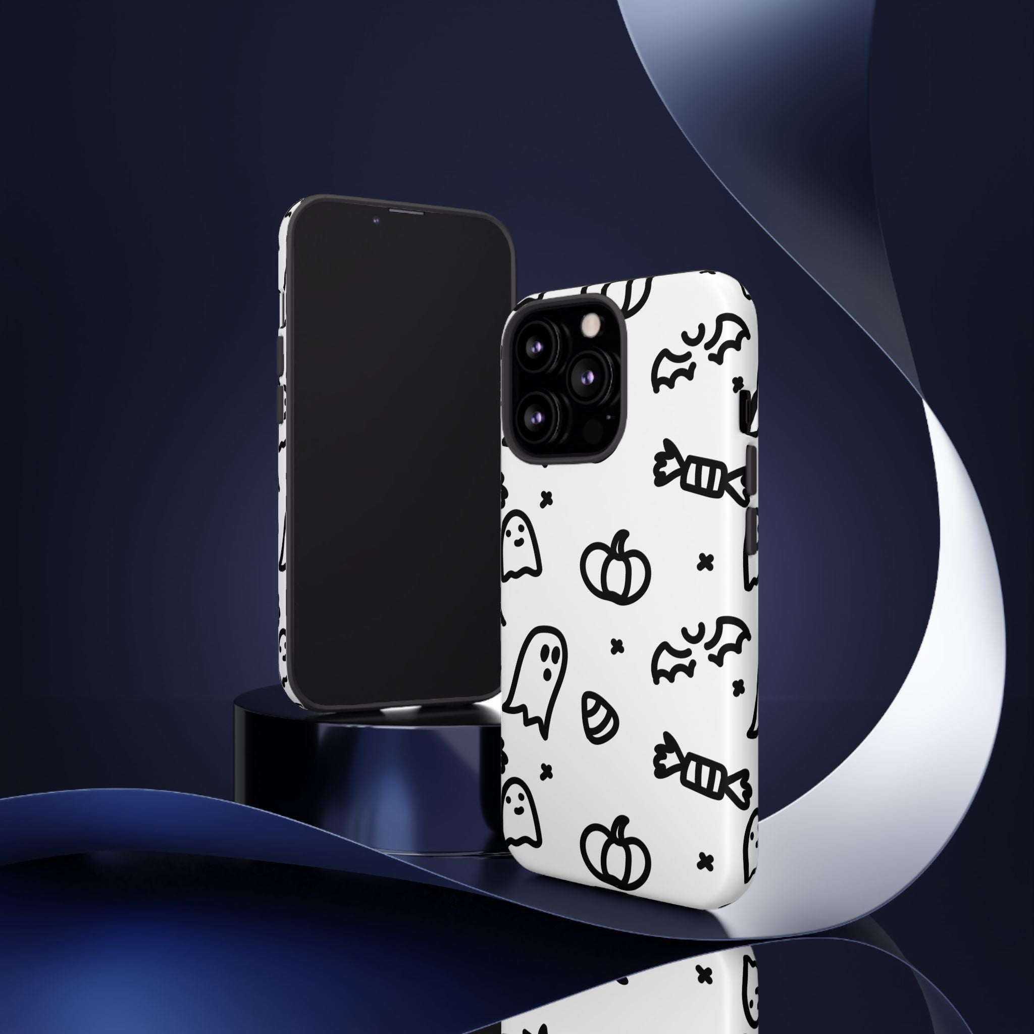 Halloween Themed Phone Case, Spooky Ghosts and Pumpkins, Fall Decor, Costume Party, Trick or Treat