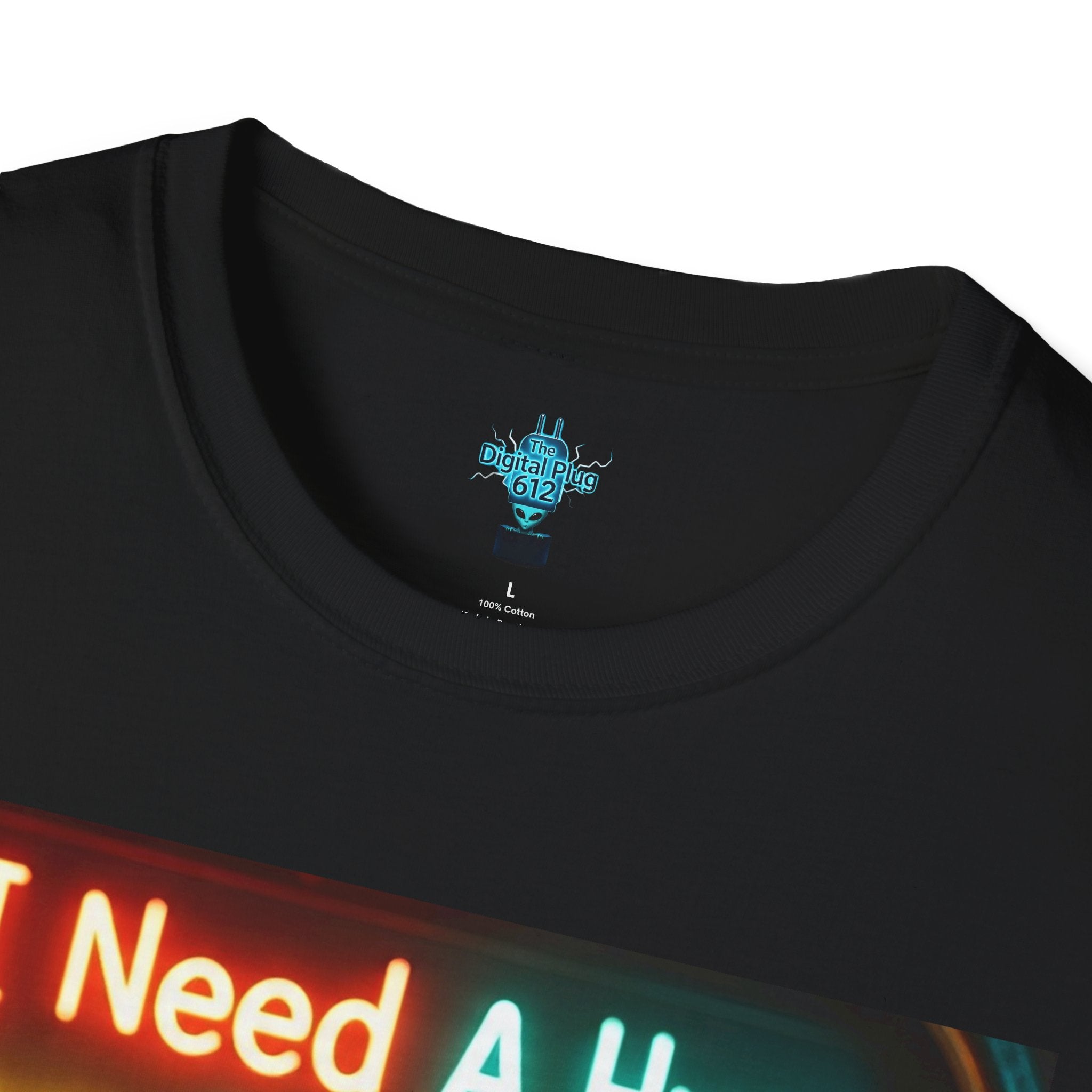 VYBZ Unisex Alien Hug T-Shirt, I Need A Hug From A Bad B****, Quirky Graphic Tee, Gift for Alien Lovers, Fun Casual Wear, Unisex Style