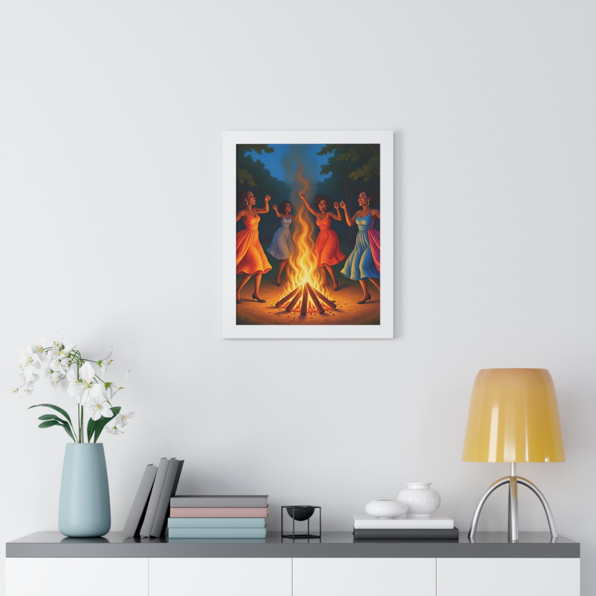 Vertical Poster - African American Women Dance Party Design