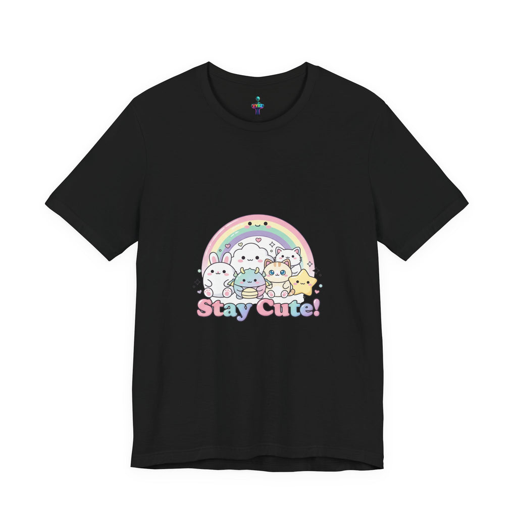 Pastel Kawaii Rainbow 'Stay Cute' Tee | candy kawaii, pastel rainbow