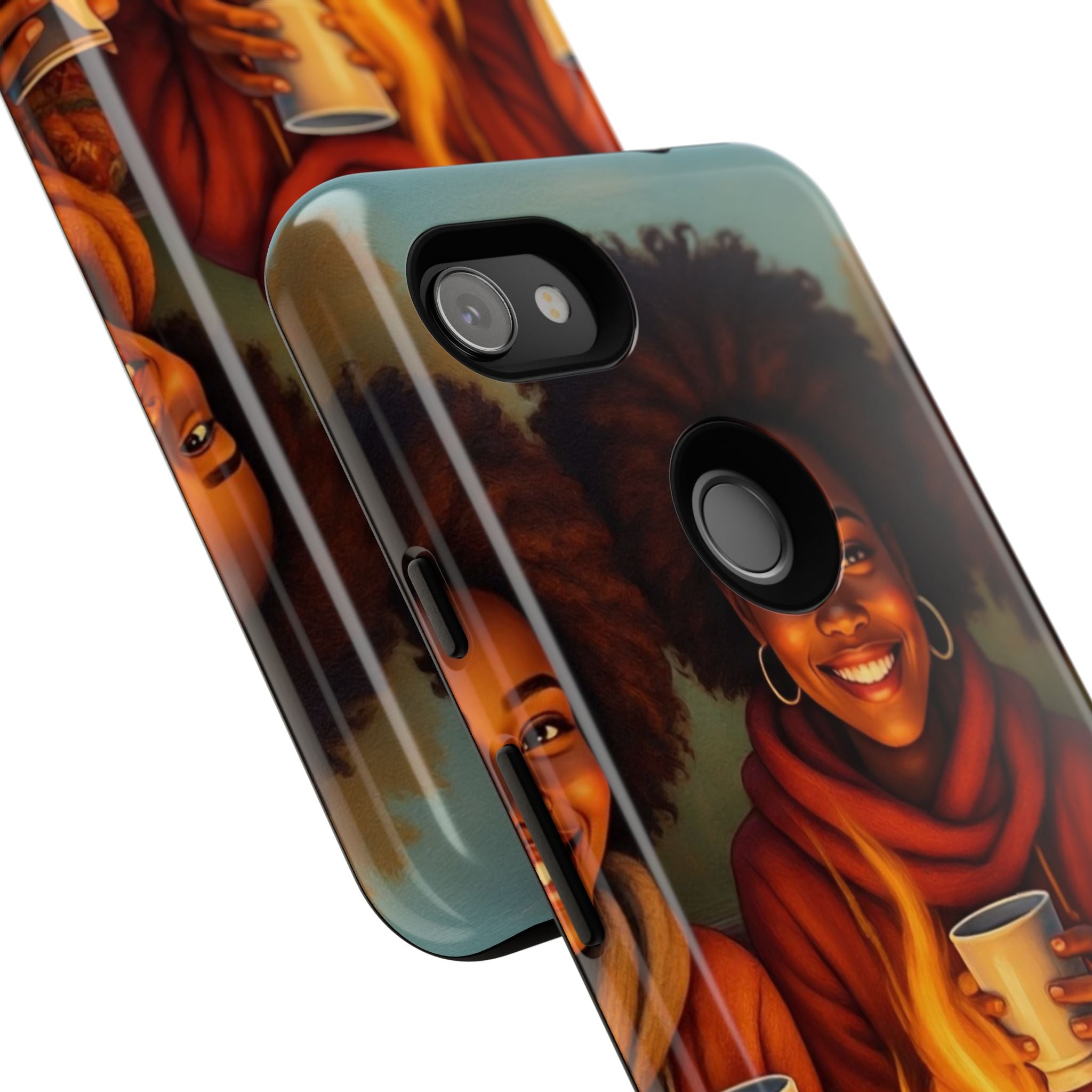 Cozy Phone Case for Campfire Lovers, Tough Cases with Inspirational Design, Perfect Gift for Friends, Birthday Present, Nature Vibe