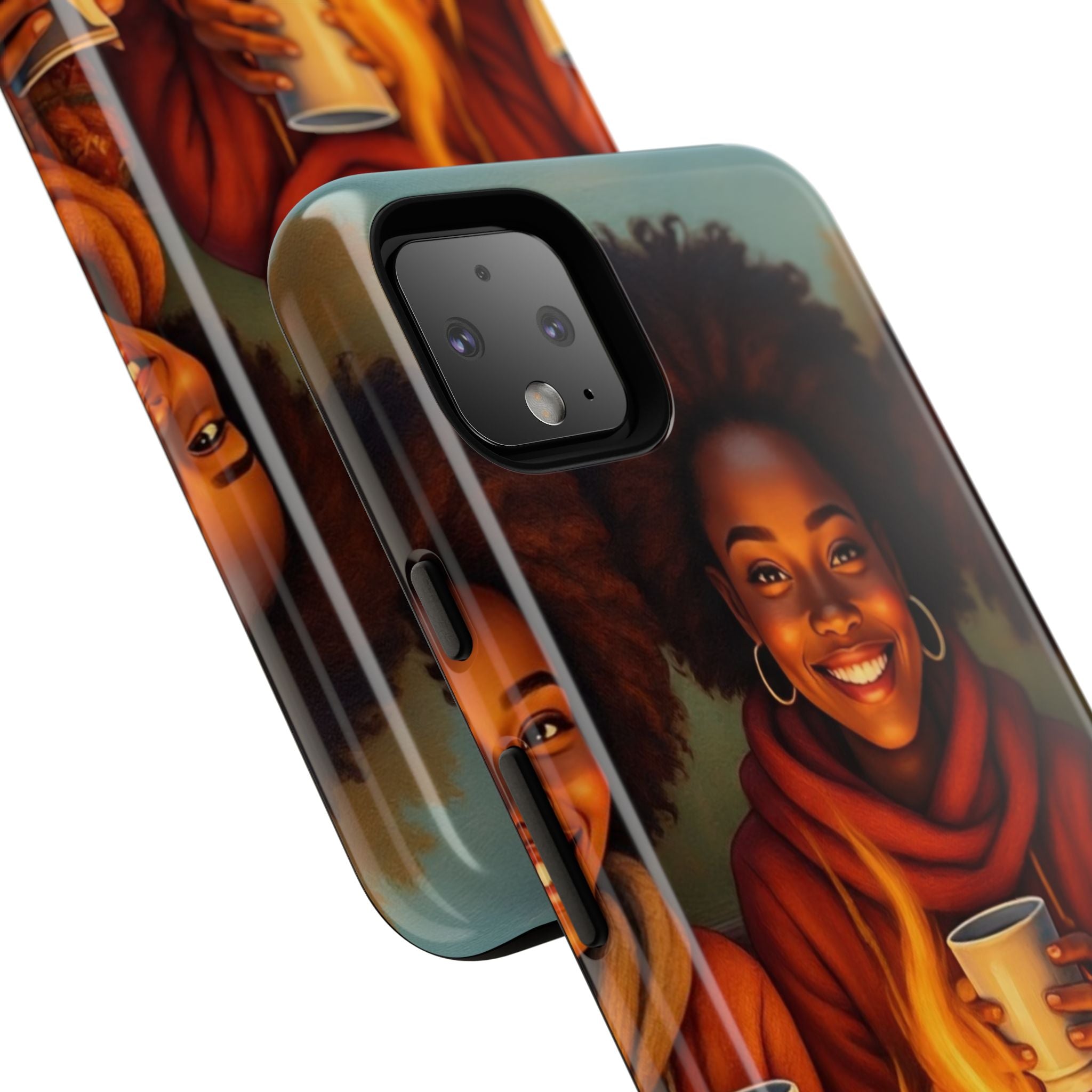 Cozy Phone Case for Campfire Lovers, Tough Cases with Inspirational Design, Perfect Gift for Friends, Birthday Present, Nature Vibe
