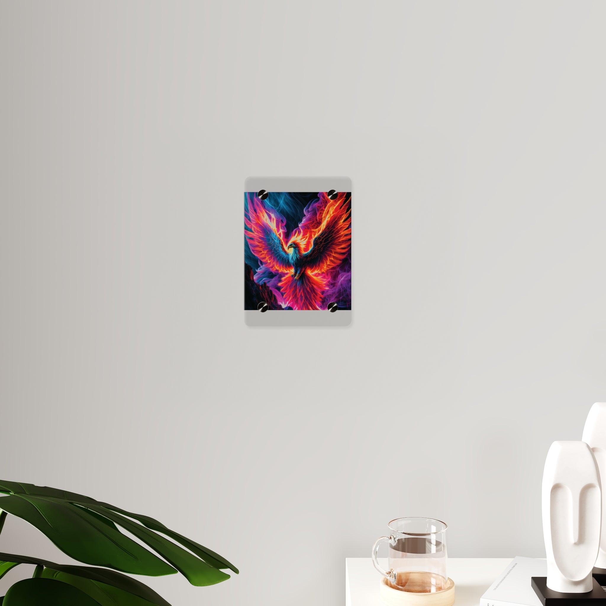 Vibrant Phoenix Acrylic Wall Art