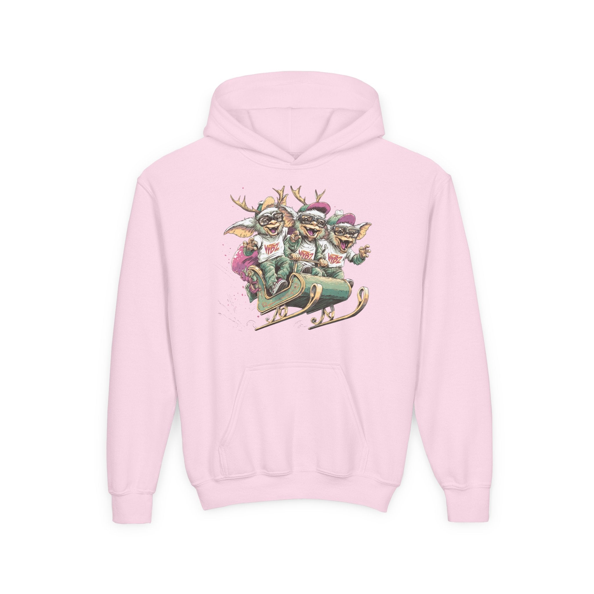 Youth Christmas Grinches in Santa's Sleigh Hoodie