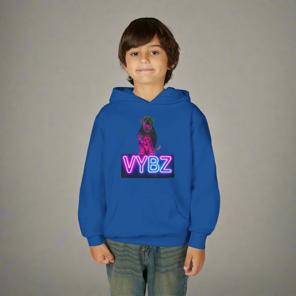 Youth Neon VYBZ Hooded Sweatshirt - Stylish, Comfortable, Gift for Teens, Streetwear, Party Wear, Cool Graphic Hoodie
