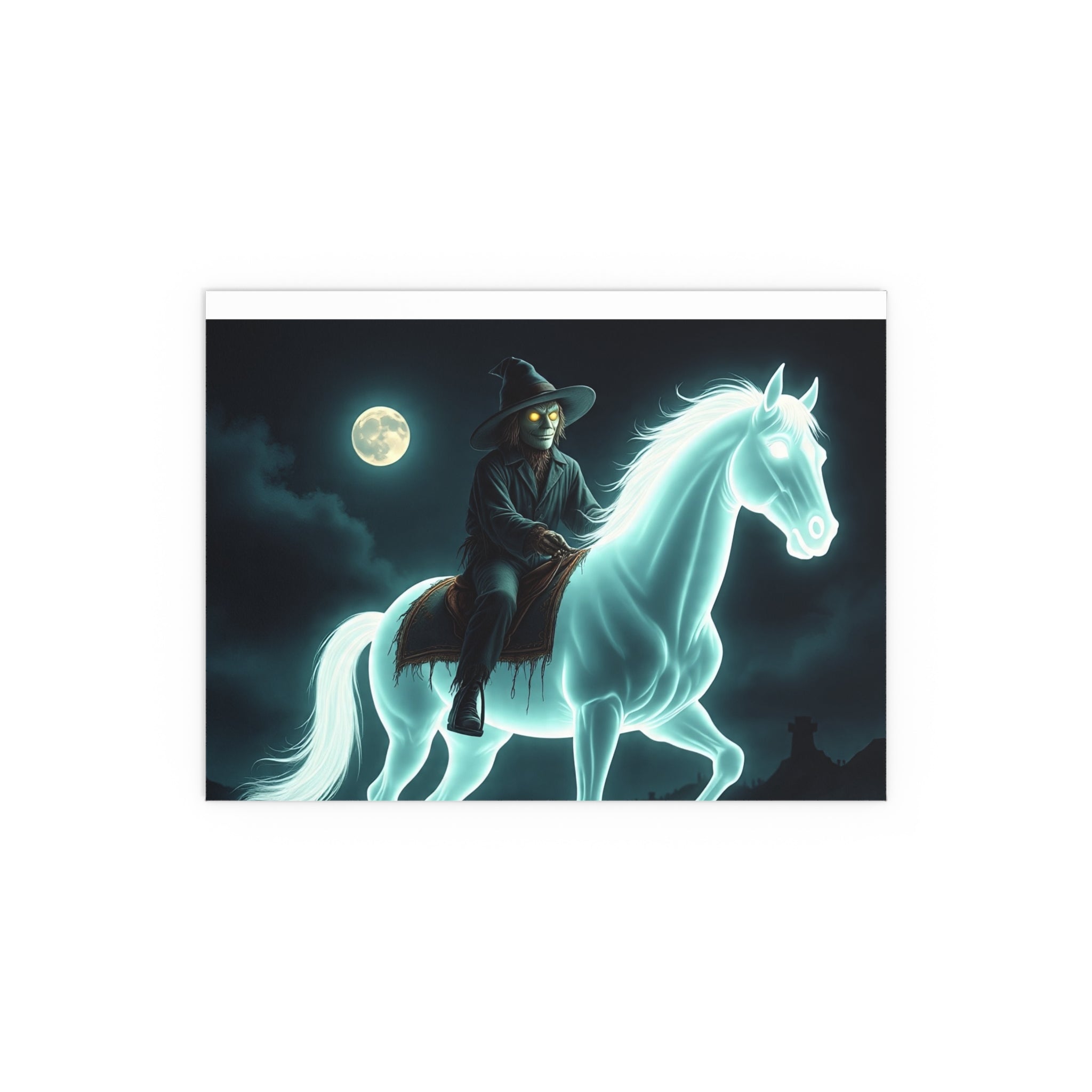 Mystical Wizard Horse Silk Poster, Home Decor, Halloween Art, Wall Art, Gift for Horse Lovers, Indoor and Outdoor Decoration