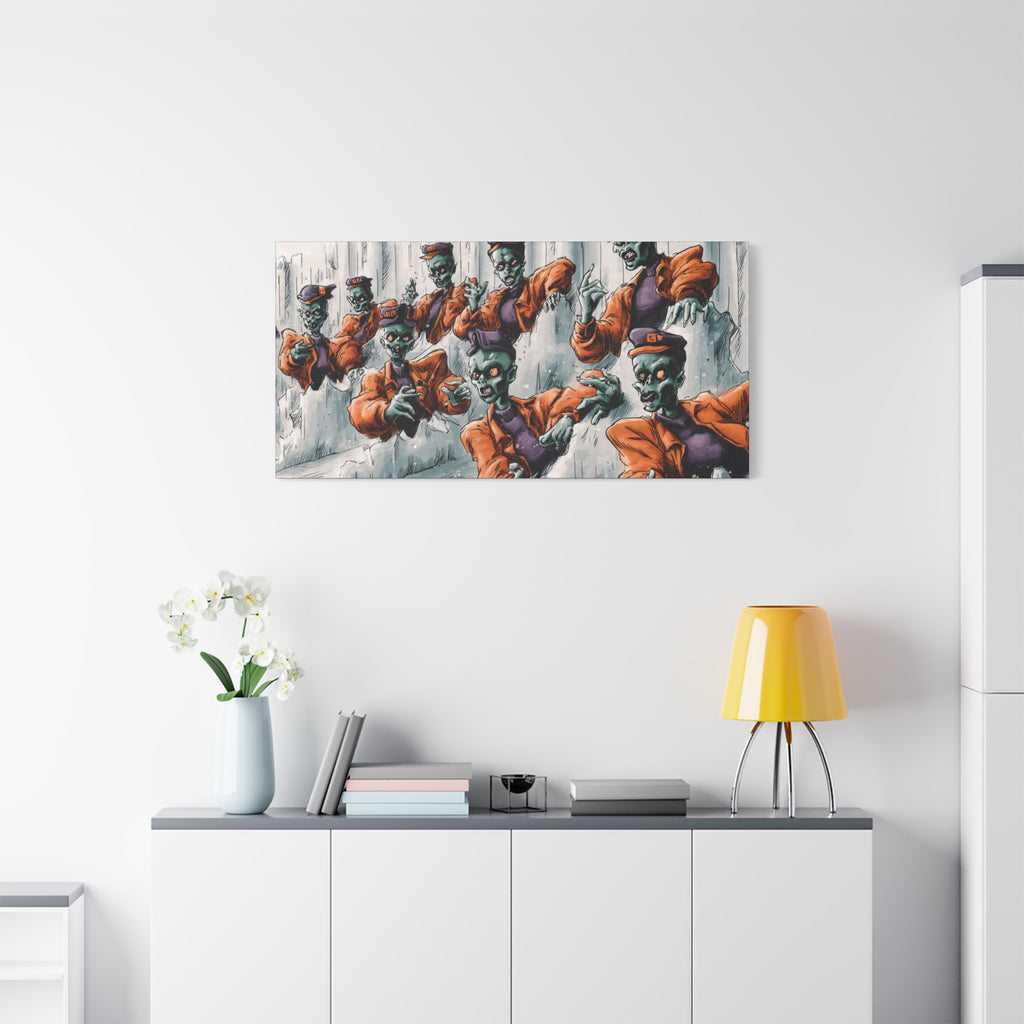 Zombie Chorus Matte Canvas Wall Art