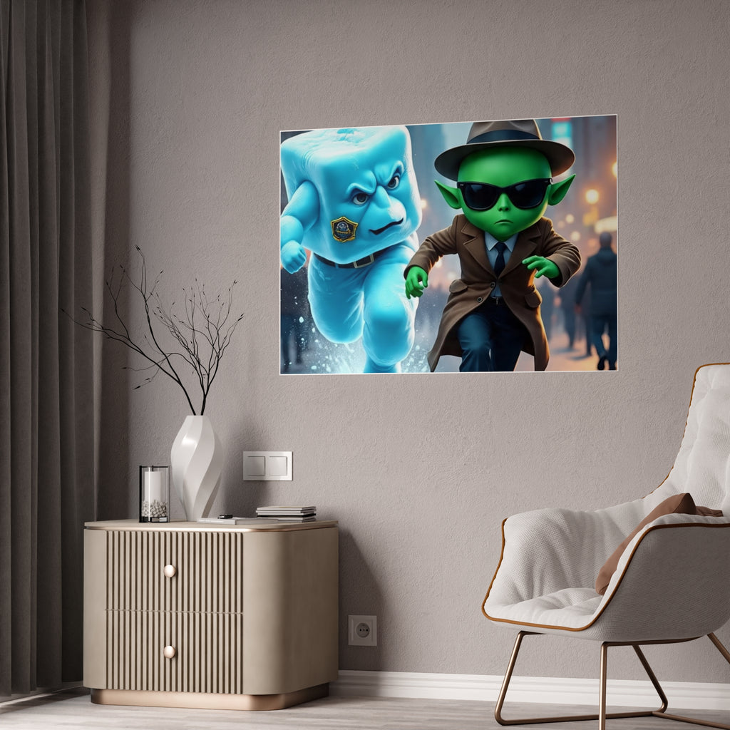 Alien Ice Glossy Art Posters