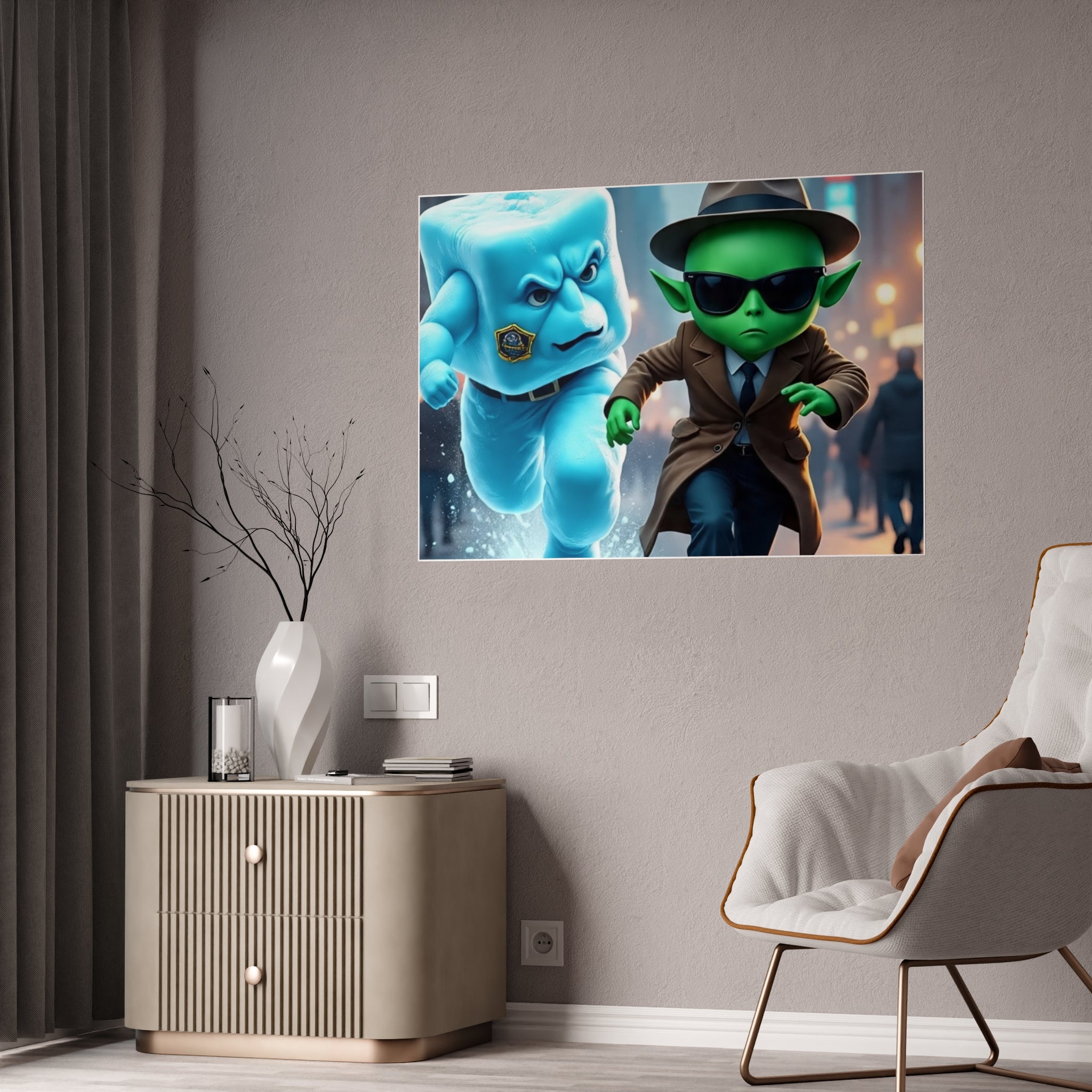 Alien Ice Glossy Art Posters