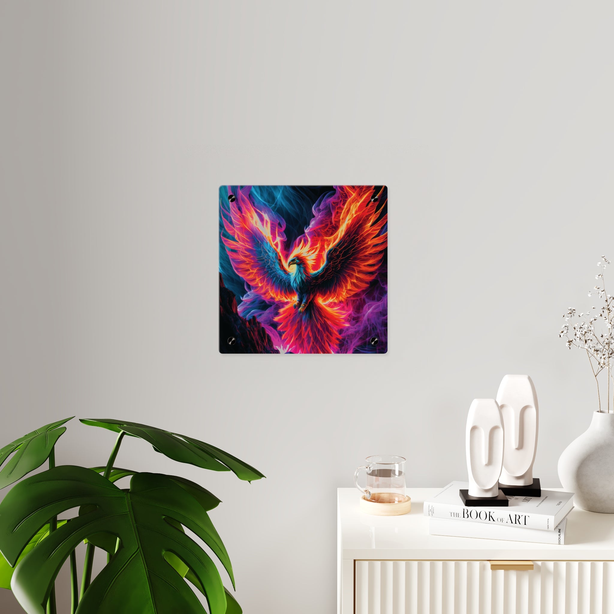Vibrant Phoenix Acrylic Wall Art