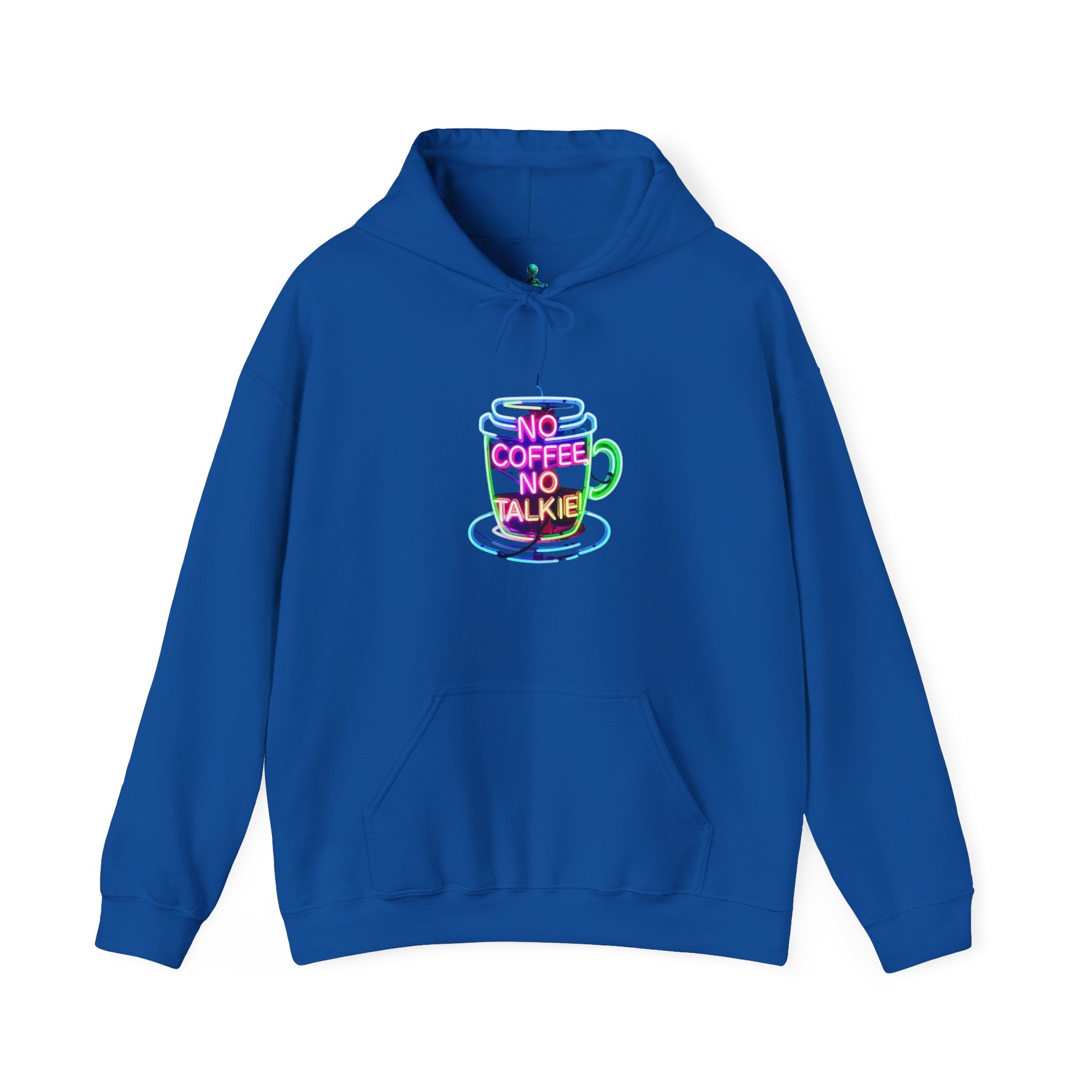 Hoodie - "No Coffee No Talkie" Colorful Coffee Cup Hoodie