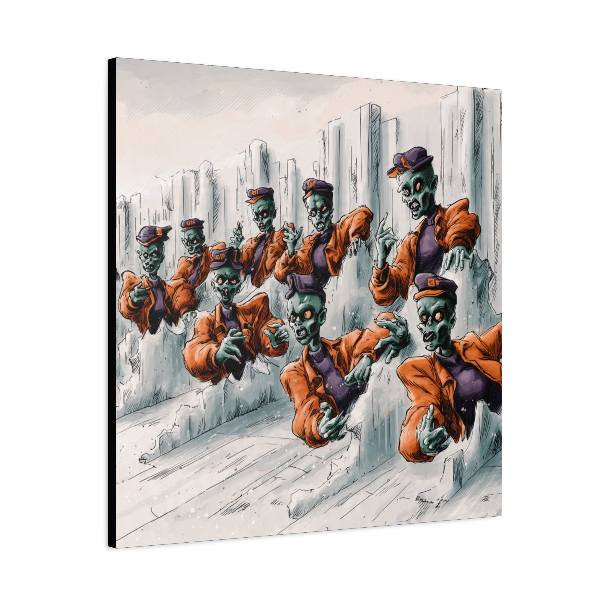Zombie Chorus Matte Canvas Wall Art