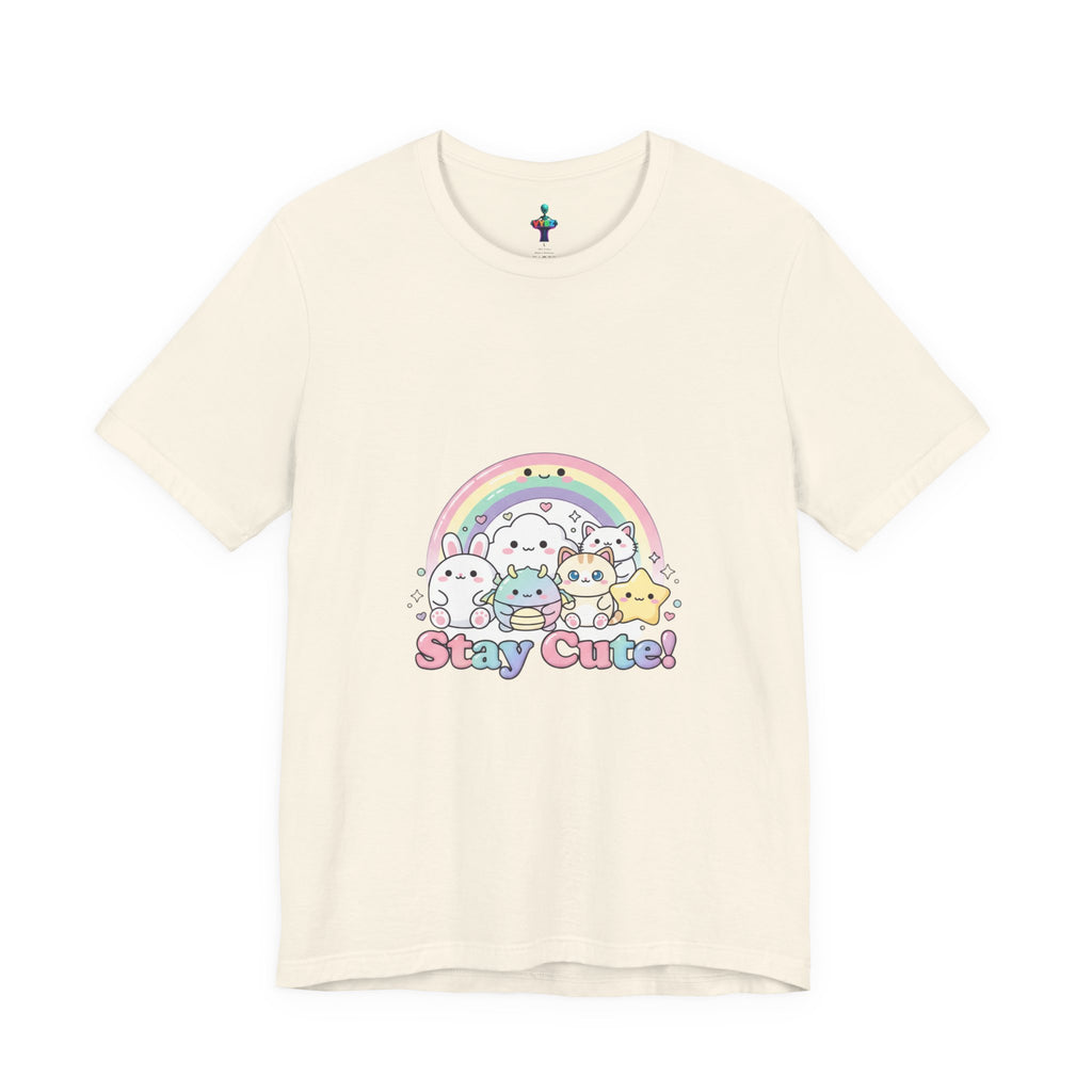 Pastel Kawaii Rainbow 'Stay Cute' Tee | candy kawaii, pastel rainbow