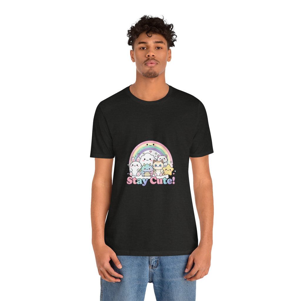 Pastel Kawaii Rainbow 'Stay Cute' Tee | candy kawaii, pastel rainbow