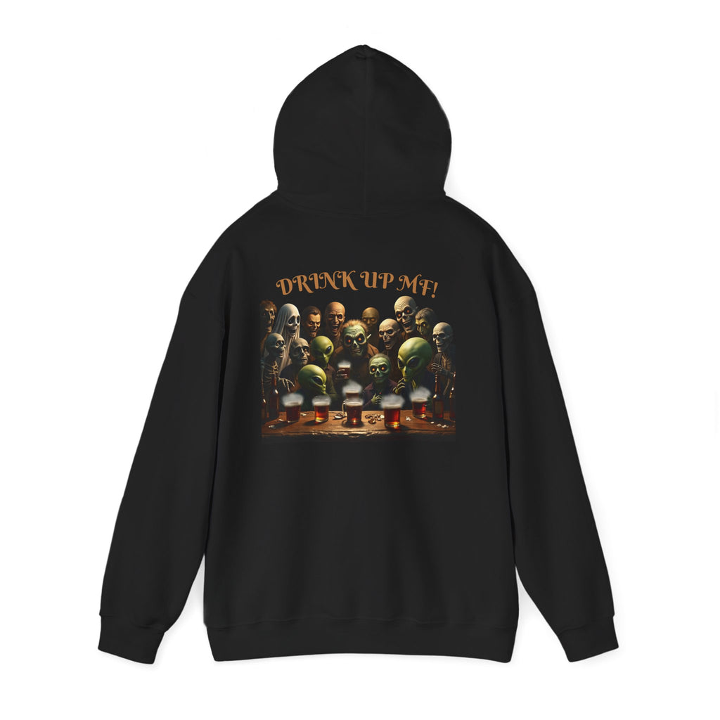 VYBZ Aliens and Monsters Unisex Hooded Sweatshirt - Funny Quote Design