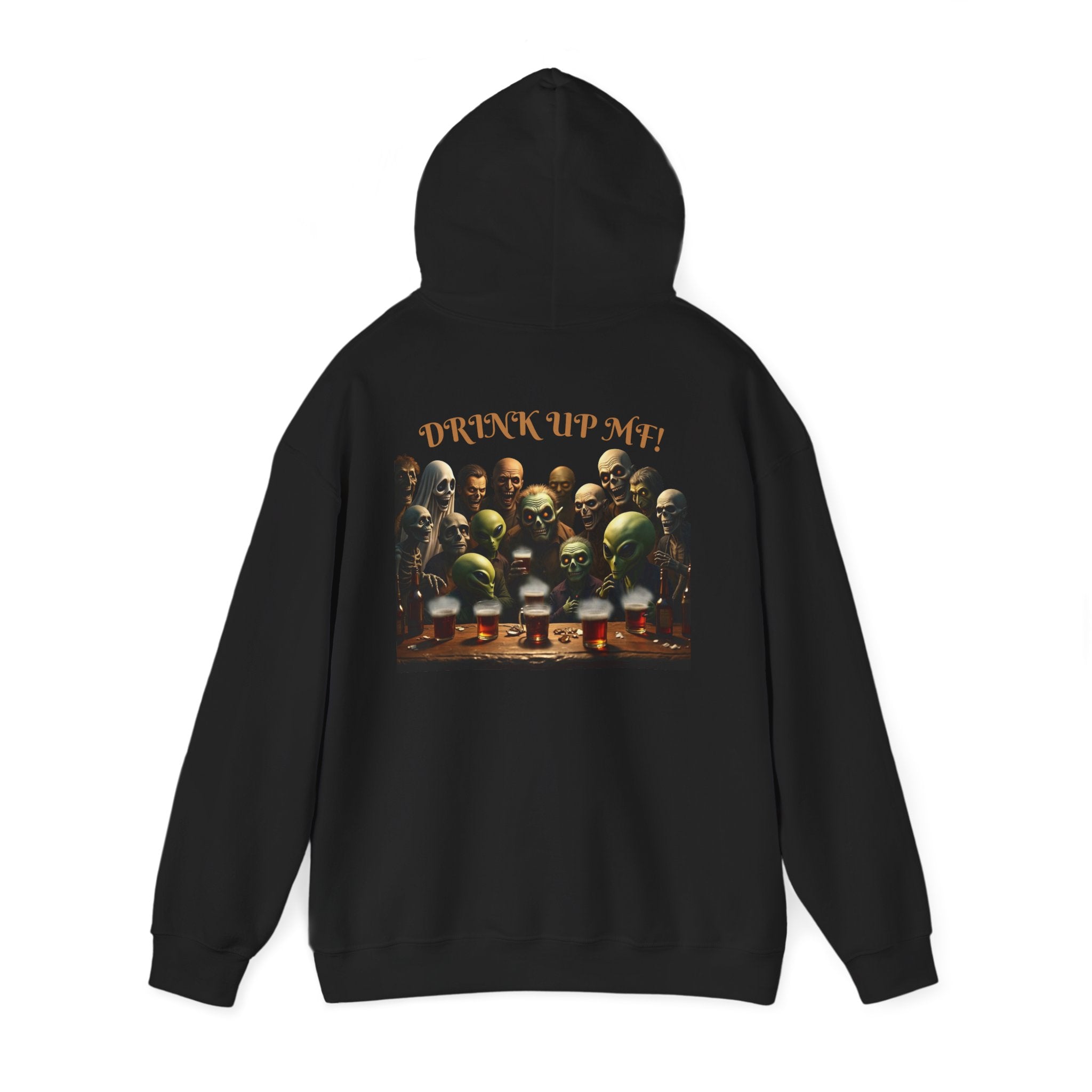 VYBZ Aliens and Monsters Unisex Hooded Sweatshirt - Funny Quote Design