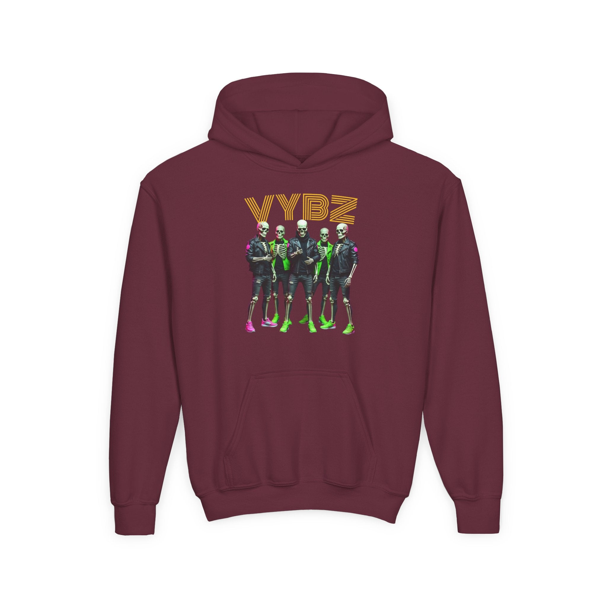 VYBZ Youth Hoodie - Stylish Heavy Blend Sweatshirt for Teens, Graphic Hooded Sweatshirt, Casual Streetwear, Birthday Gift