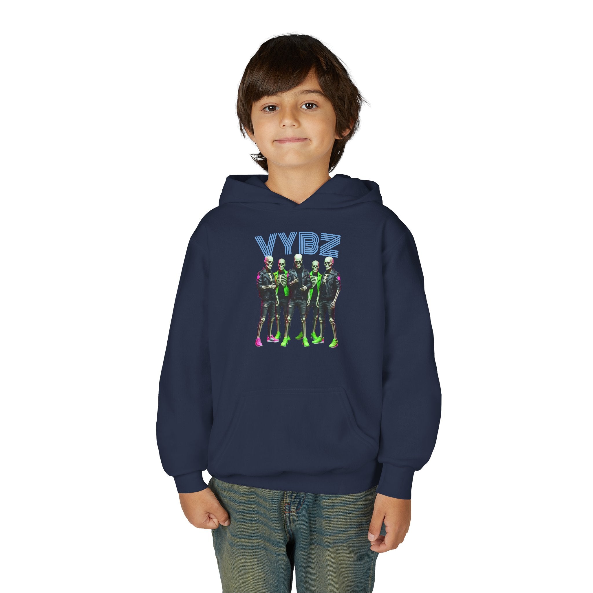 VYBZ Youth Hoodie - Stylish Heavy Blend Sweatshirt for Teens, Graphic Hooded Sweatshirt, Casual Streetwear, Birthday Gift