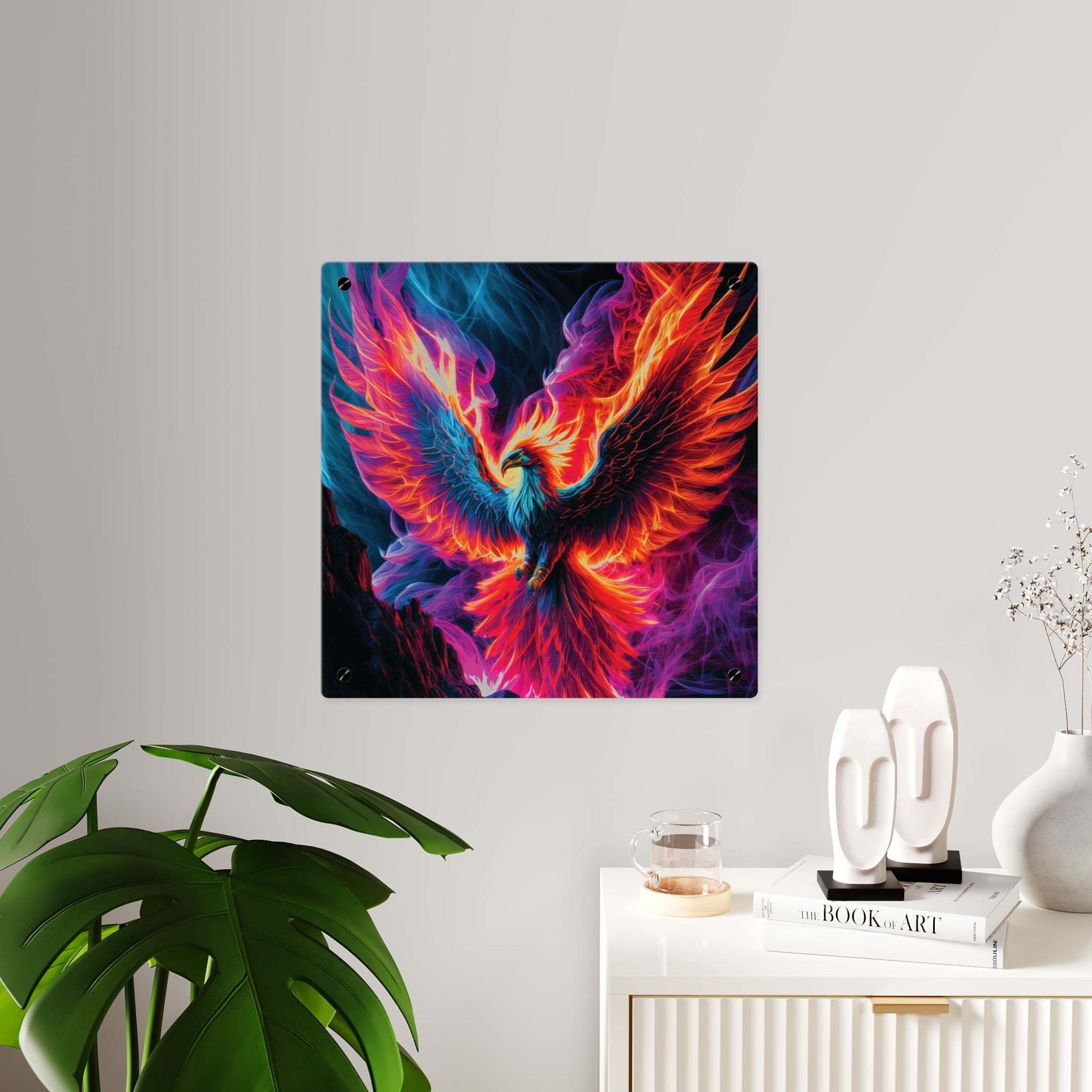 Vibrant Phoenix Acrylic Wall Art