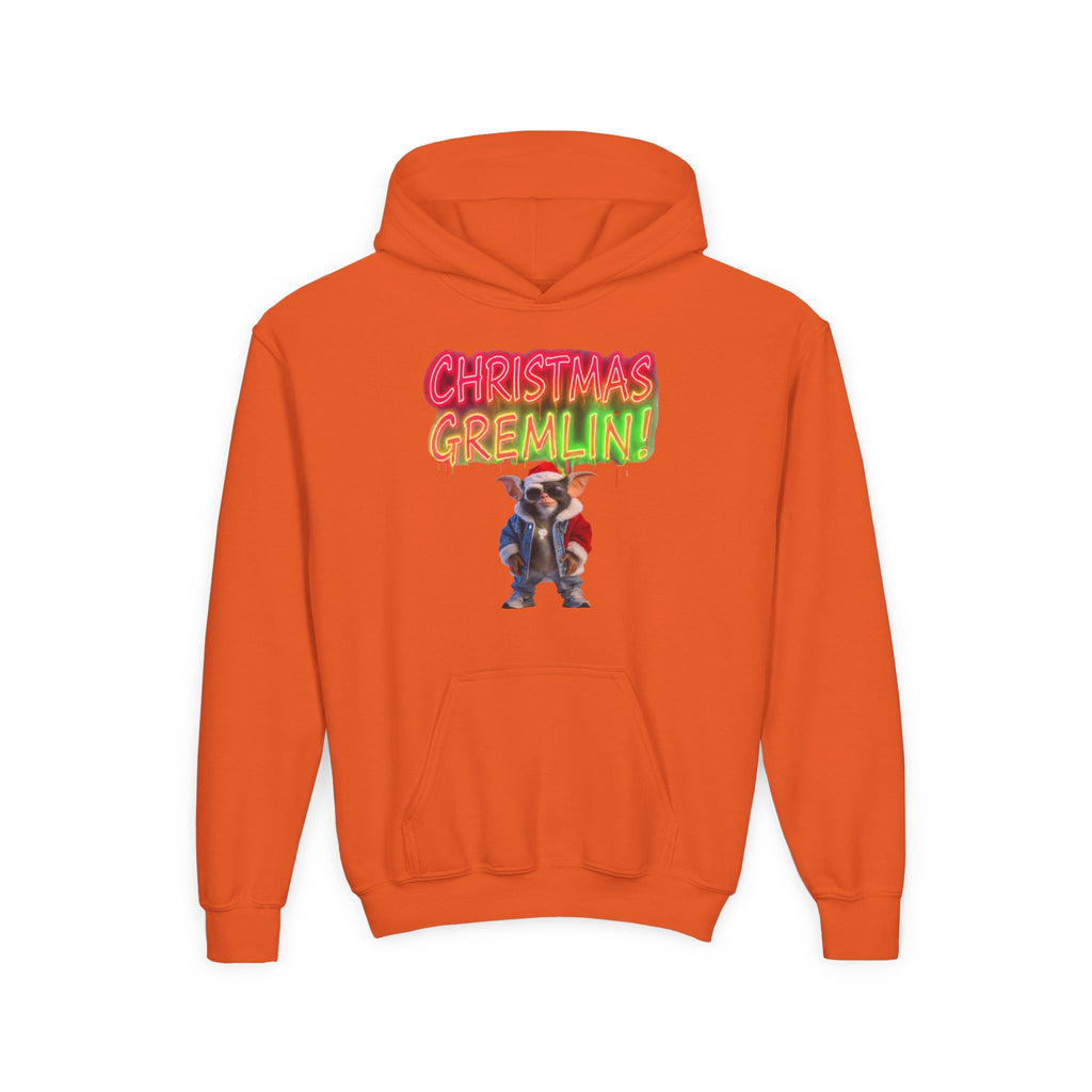 Youth Hoodie — 'Christmas Gremlin' Festive Kids Holiday Sweatshirt