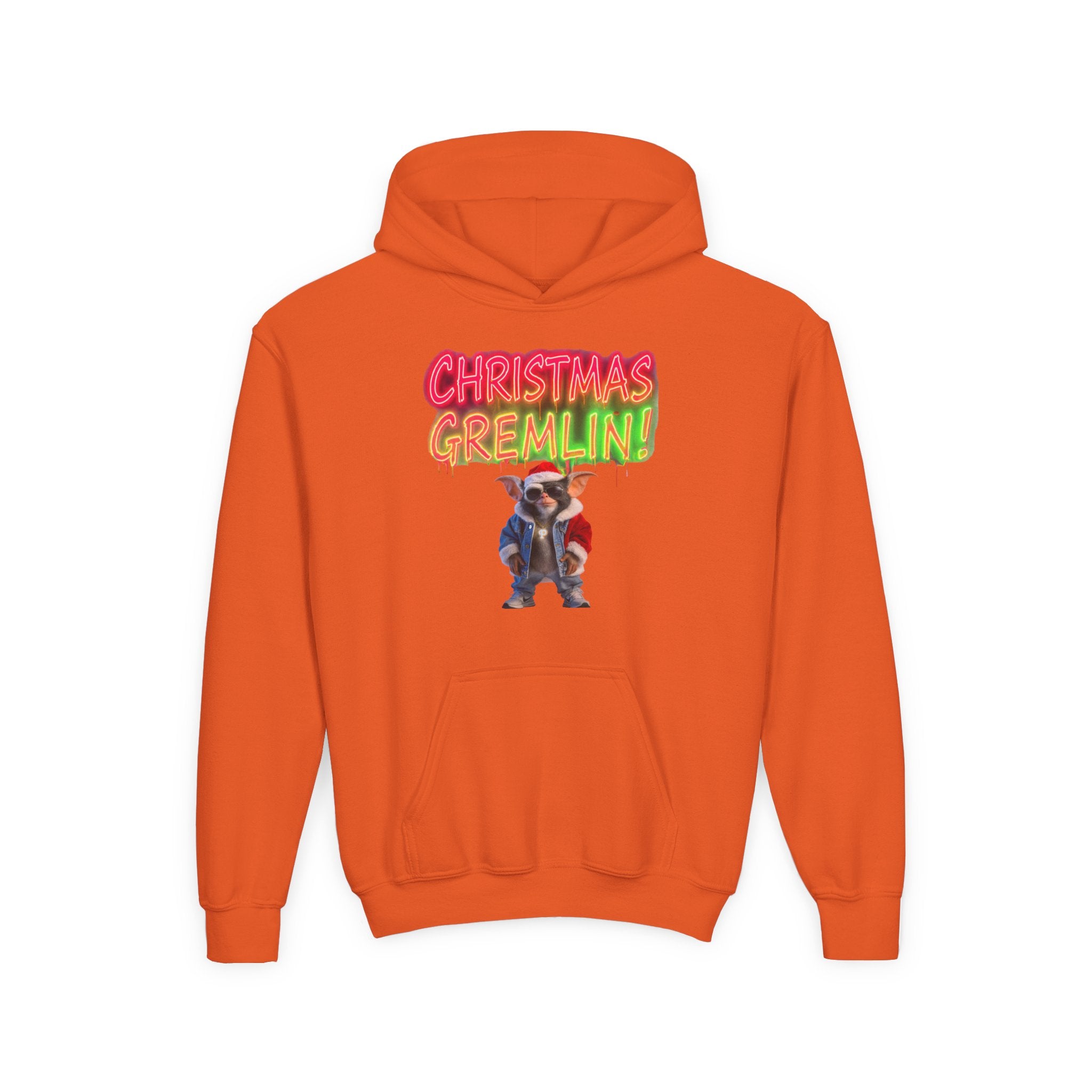 Youth Hoodie — 'Christmas Gremlin' Festive Kids Holiday Sweatshirt
