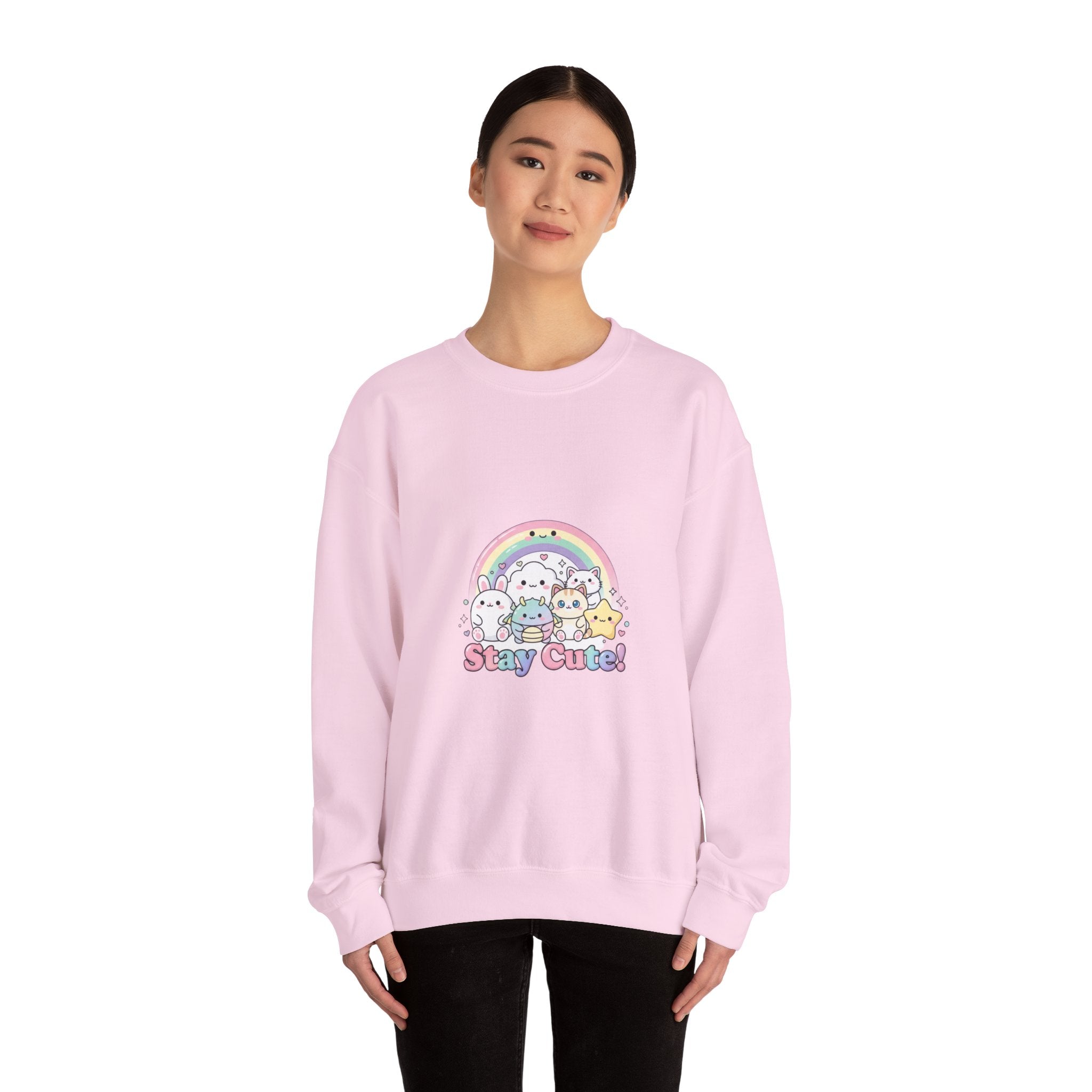 Candy Kawaii Rainbow Crewneck Sweatshirt | pastel kawaii aesthetic